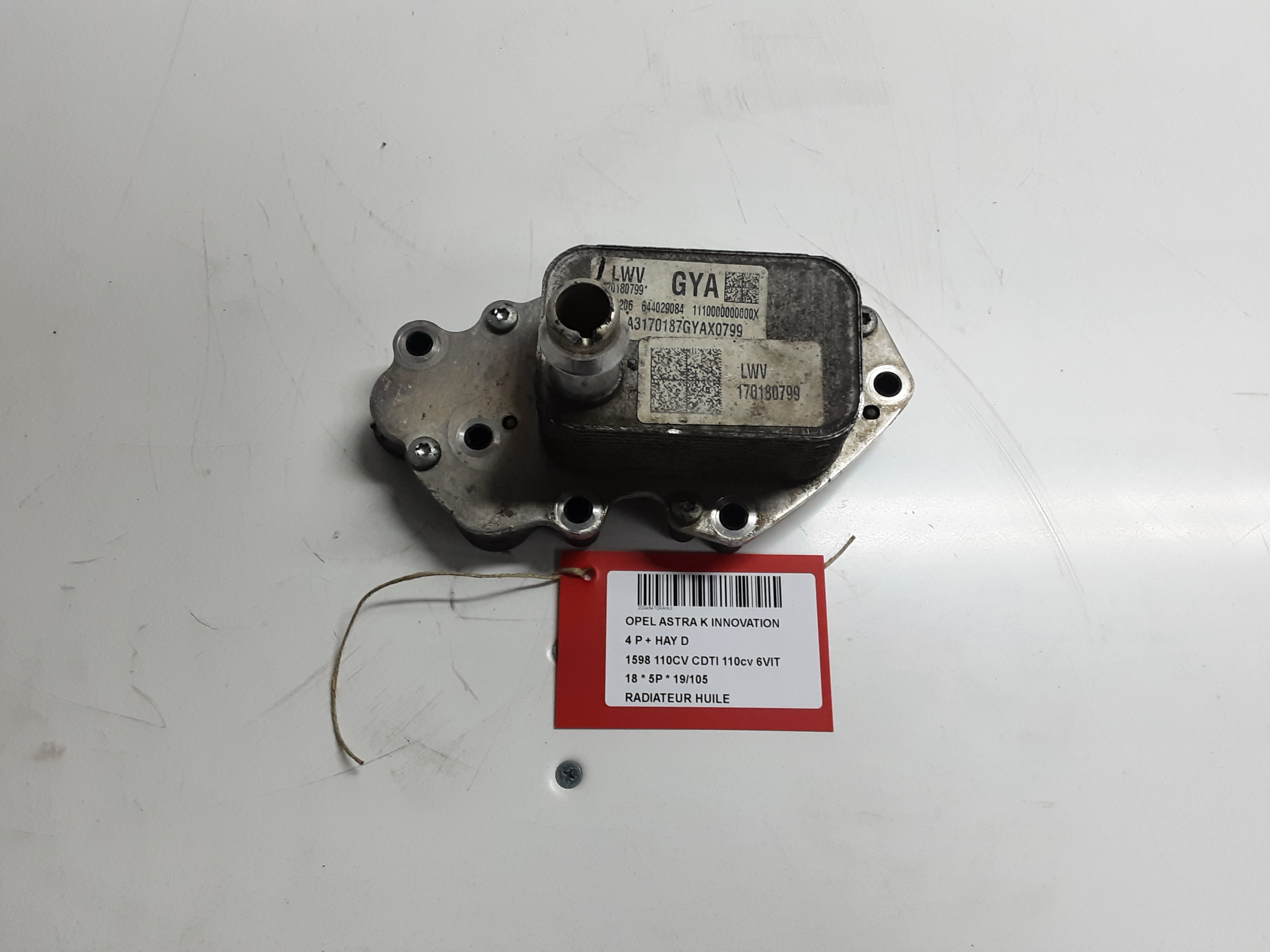 OLIEKOELER Opel ASTRA K 8/15 - 8/19 5P/D