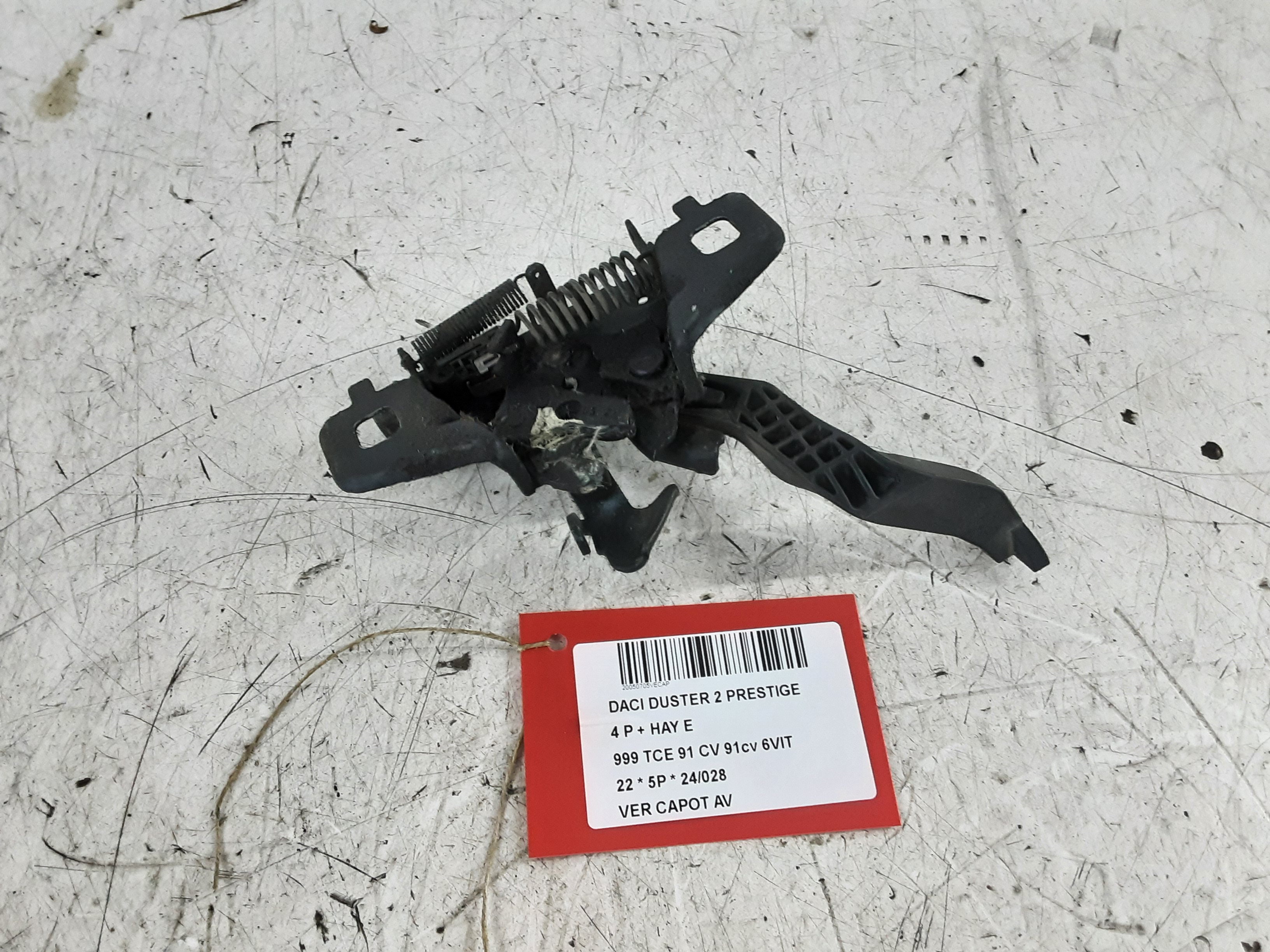 VERGRENDELING MOTORKAP