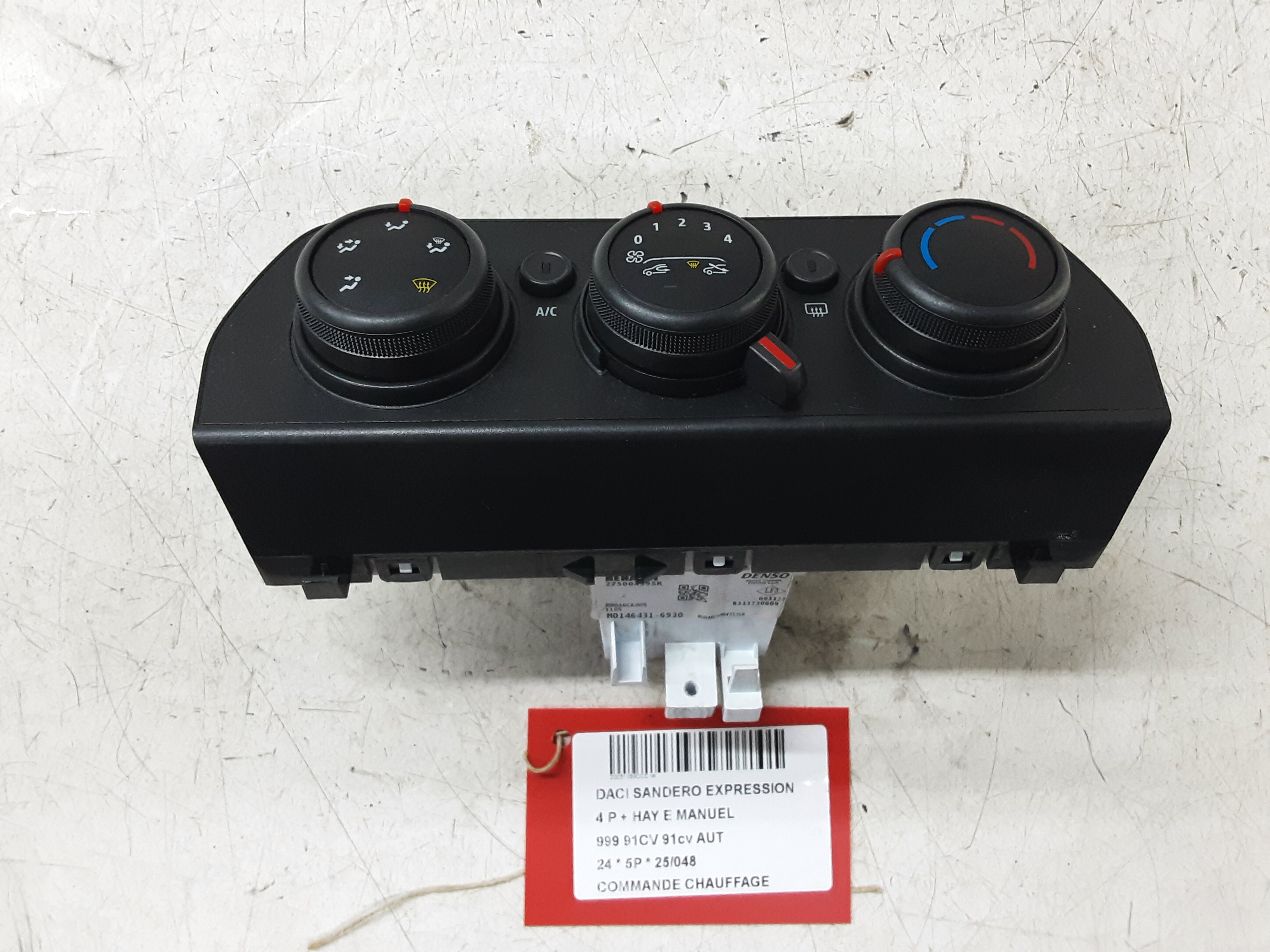 BEDIENINGSPANEER VERWARMING