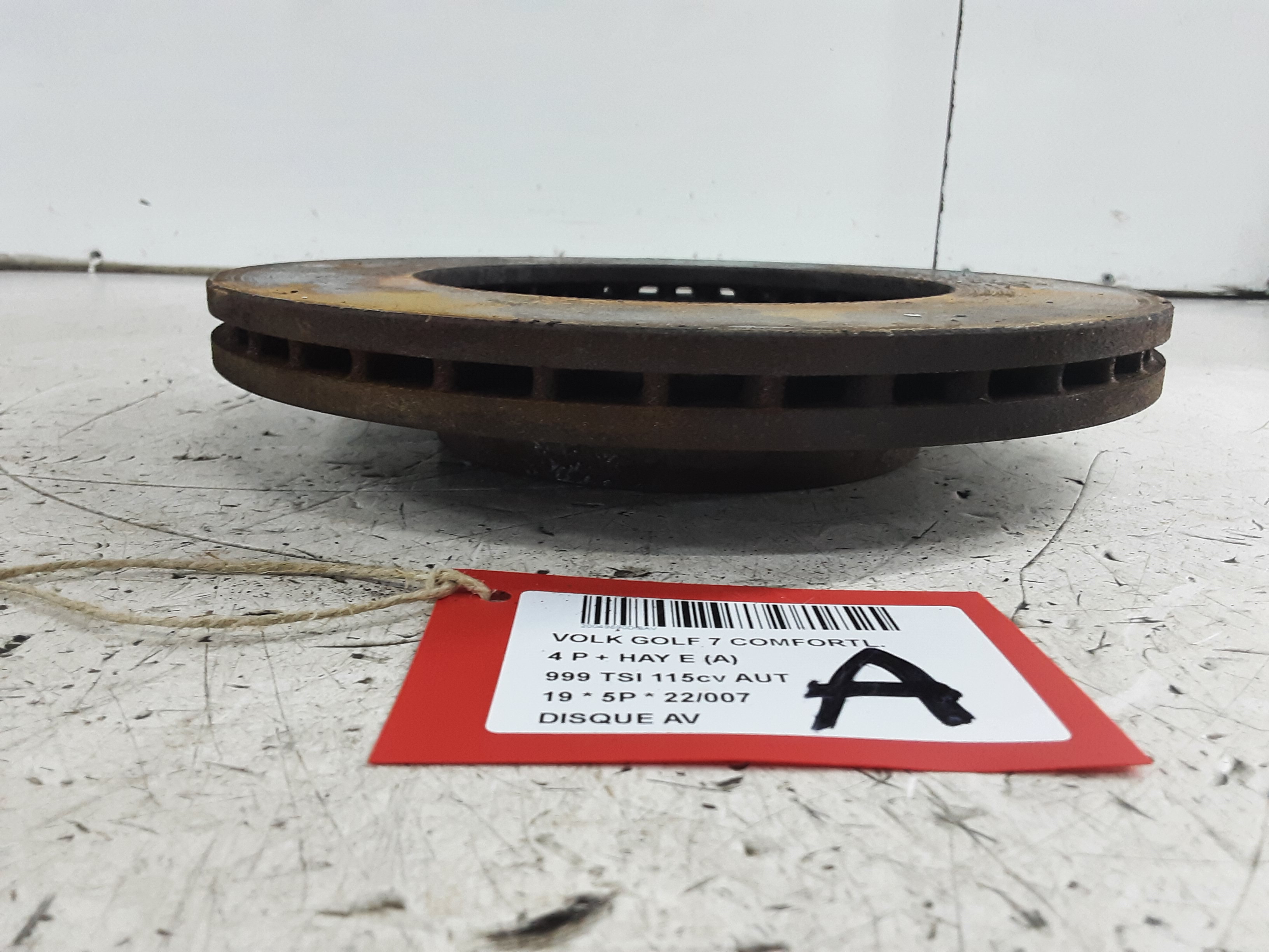 DISQUE AVANT Vw GOLF VII 1/17 - 2/20 FaceLift