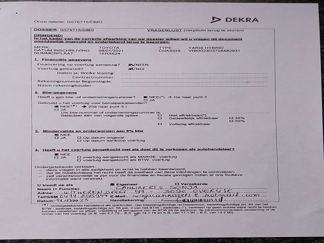 Toyota YARIS (5) 9/14 - 2/20 