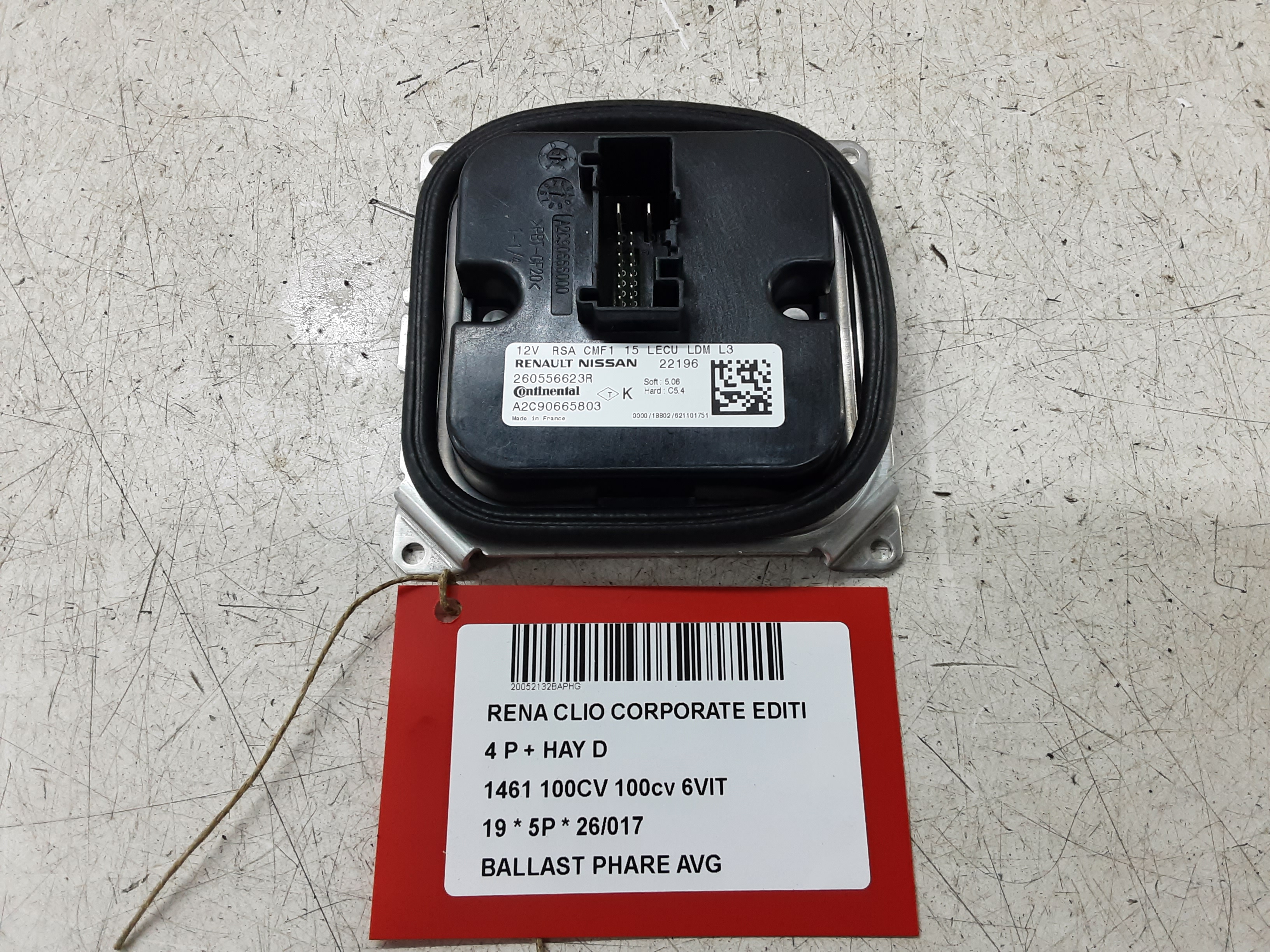 BALLAST DE PHARE AVANT GAUCHE