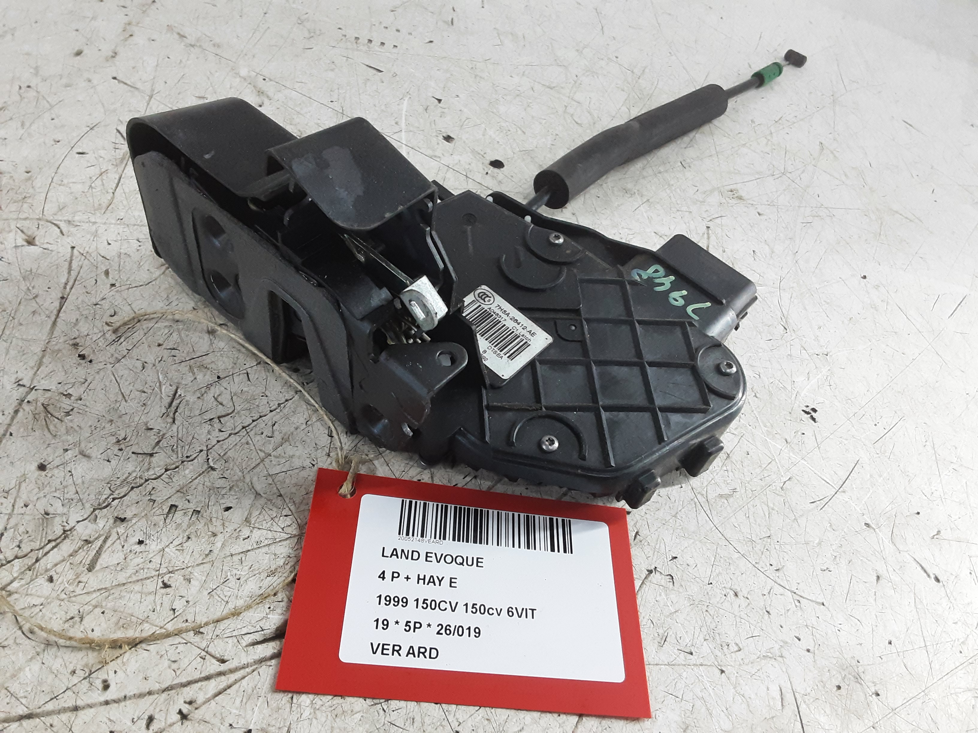 VERGRENDELING ACHTER RECHTS