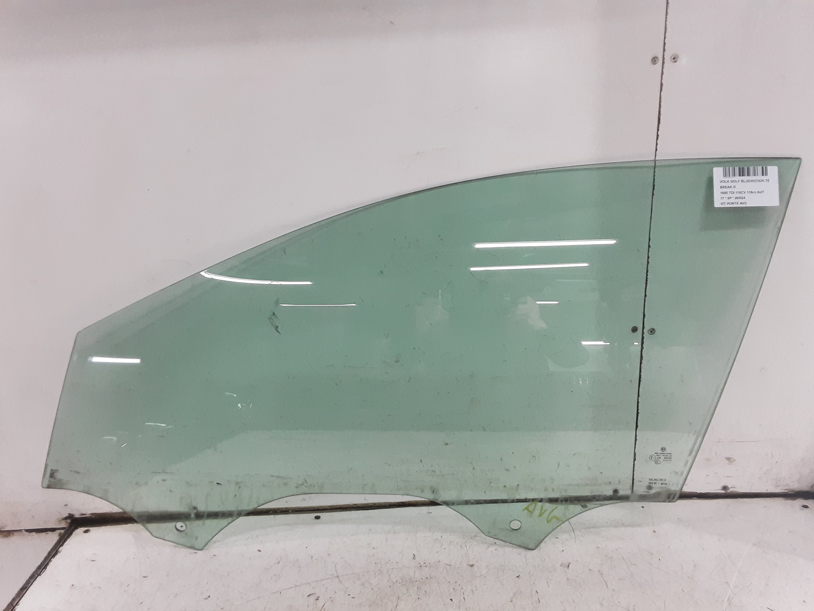 VITRE DE PORTE AVANT GAUCHE Vw GOLF VII 1/17 - 2/20 FaceLift