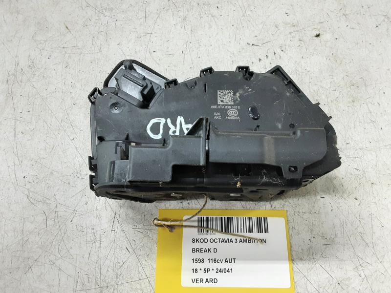 VERGRENDELING ACHTER RECHTS Skoda OCTAVIA (5E) FaceLift 3/17 - 20