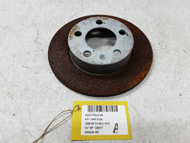 DISQUE ARRIERE Vw POLO (6R) 6/09 - 4/14