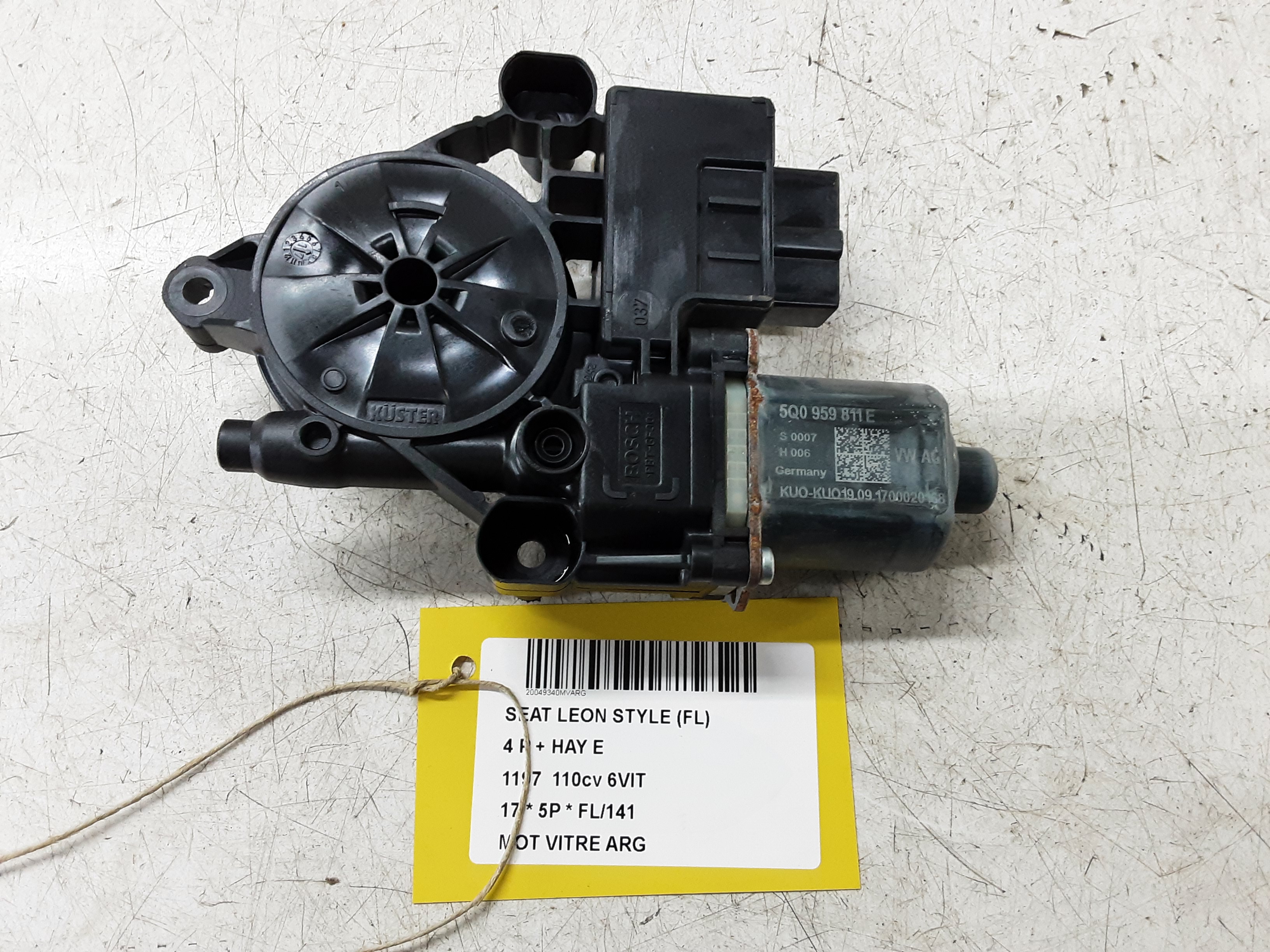 MOTOR RUITMECHANISME ACHTER LINKS