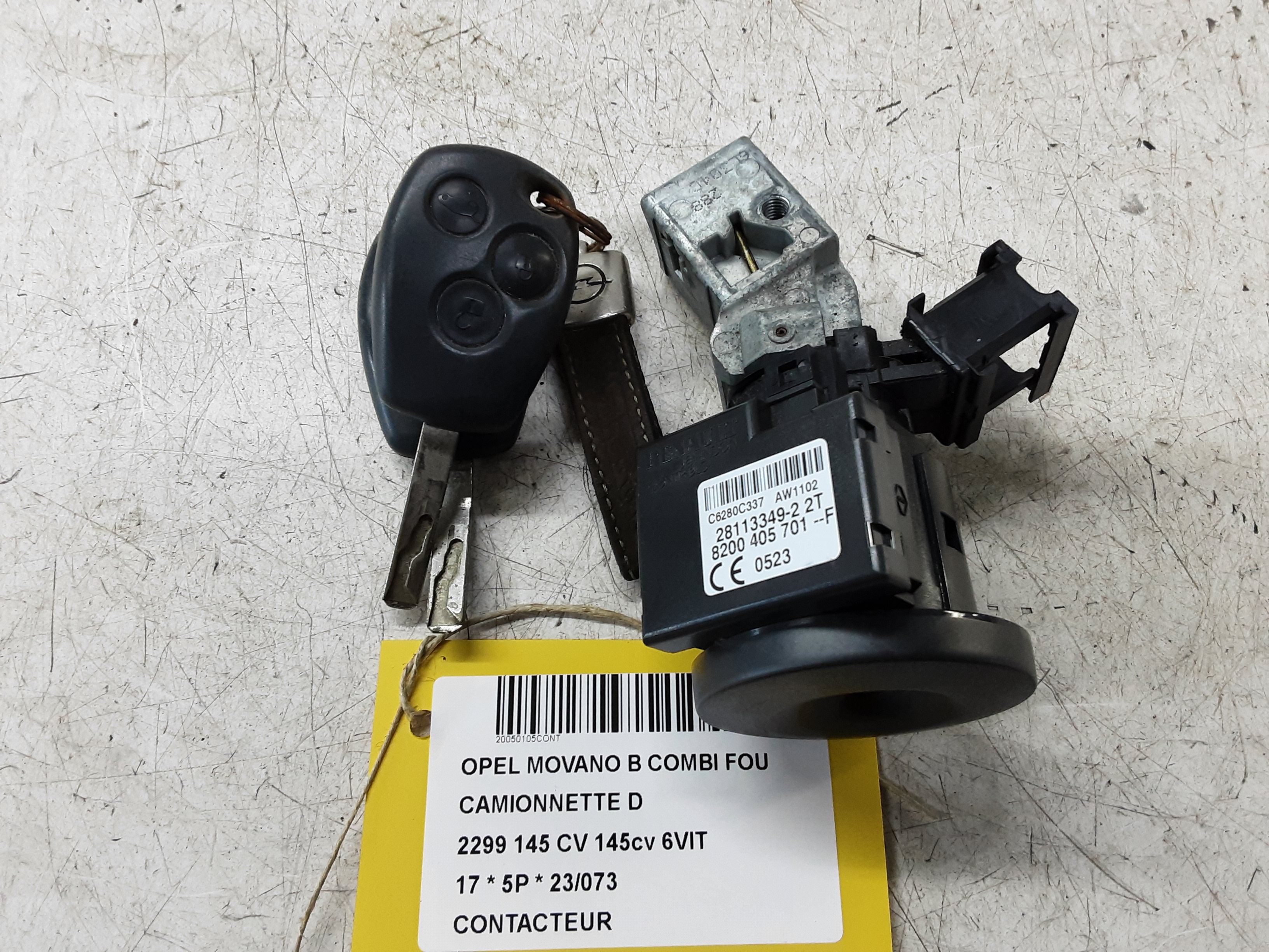 IGNITION LOCK Opel MOVANO 10+