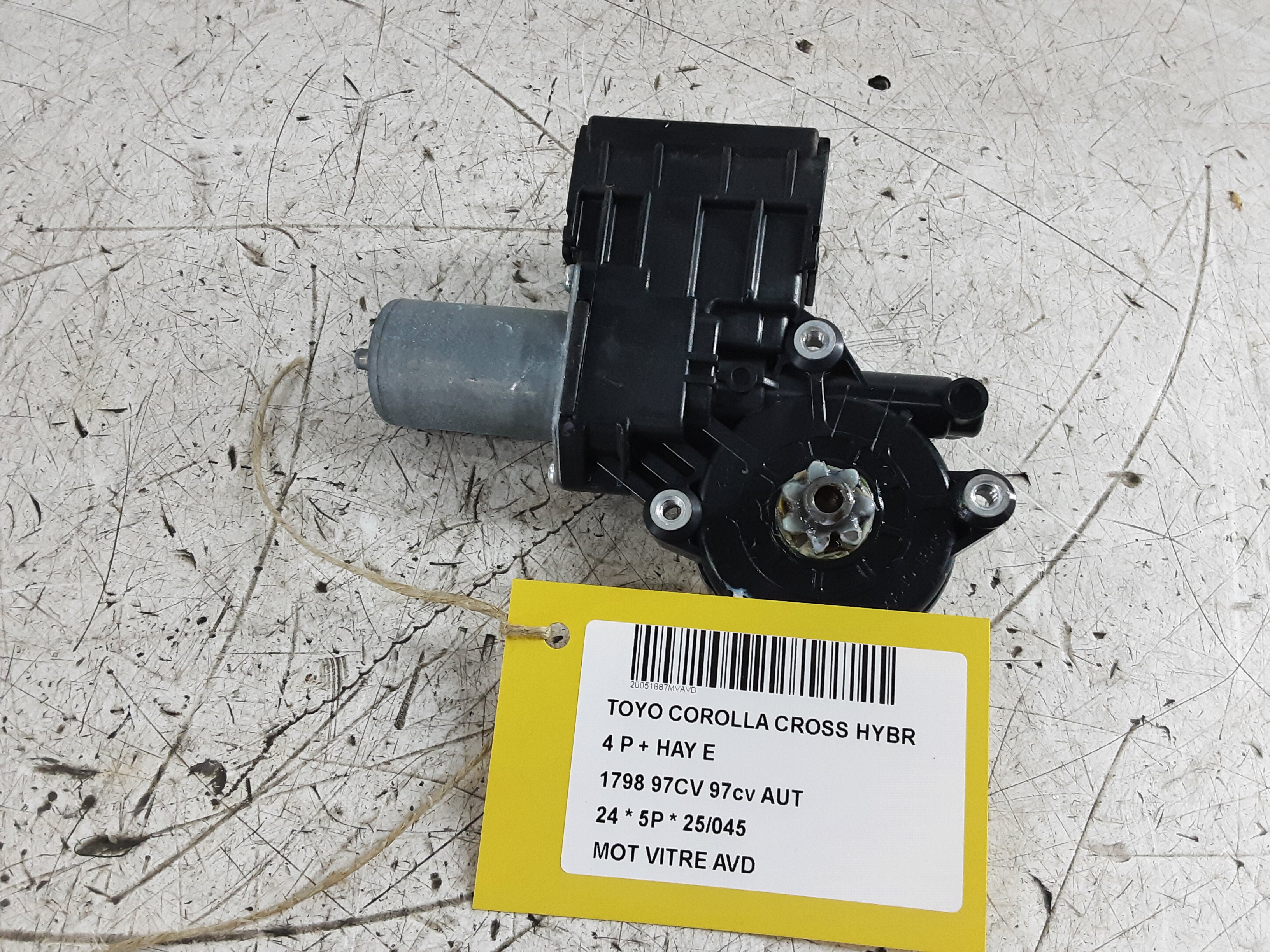 MOTOR RUITMECHANISME VOOR RECHTS