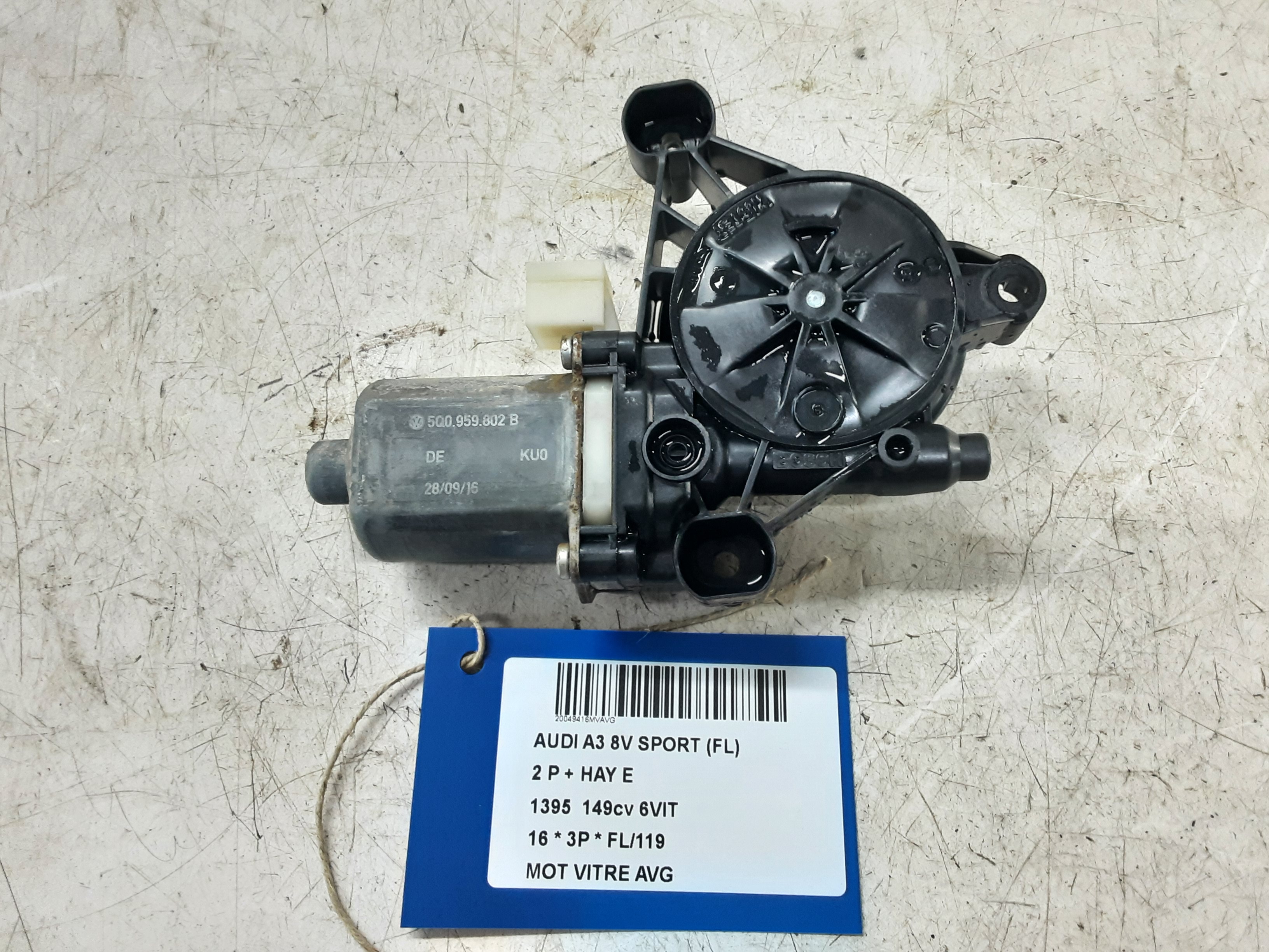 MOTOR RUITMECHANISME VOOR LINKS Audi A3 3,5D 7/16 - 20