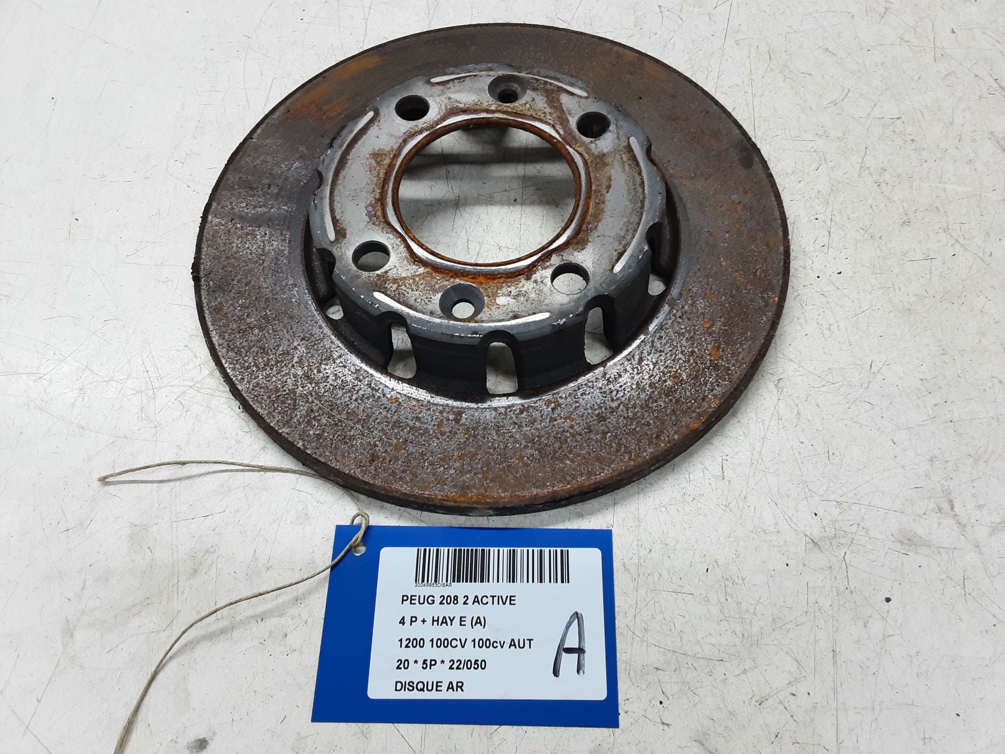 REMSCHIJF ACHTER Peugeot 208 6/19+