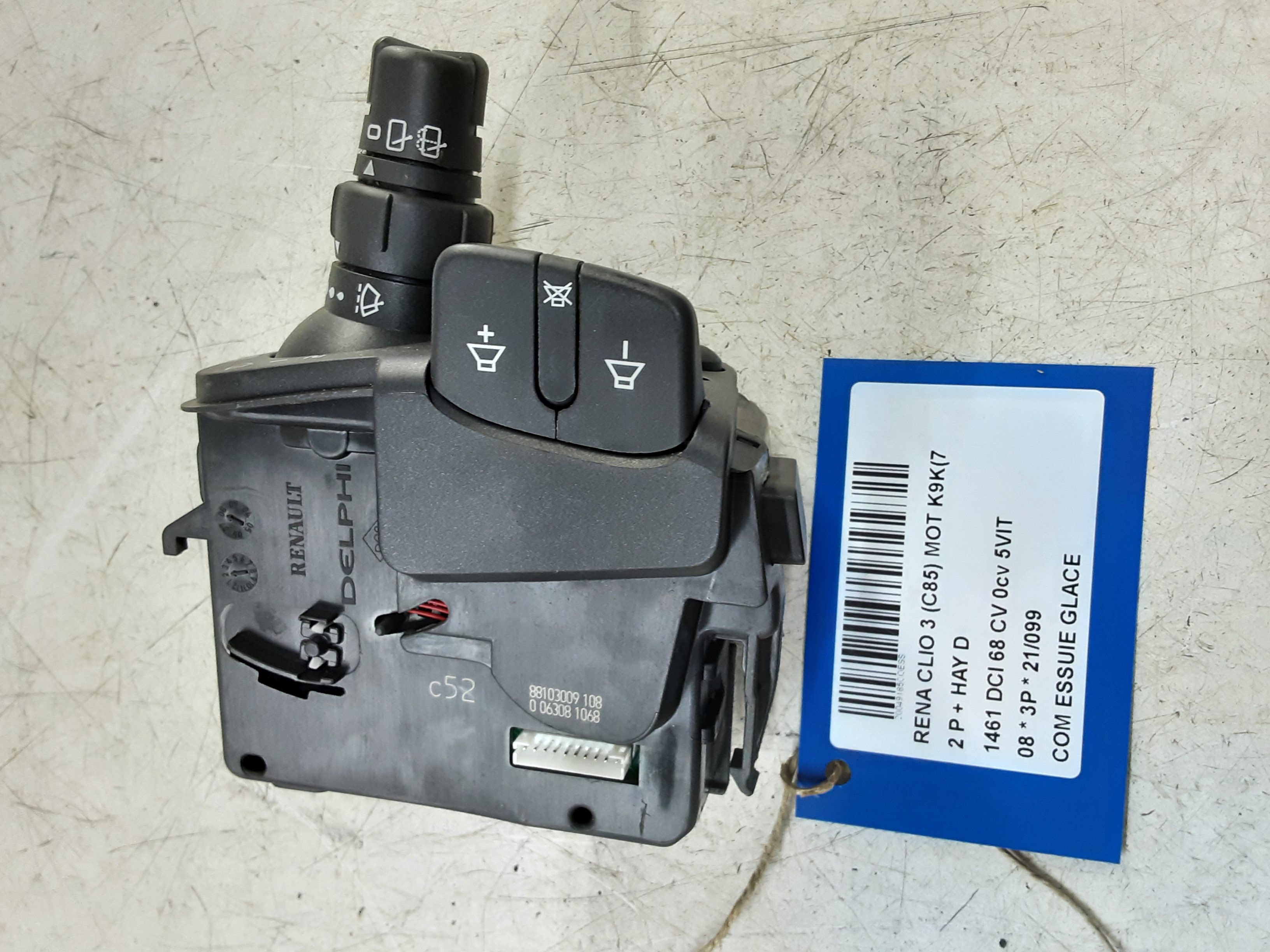 WINDSHIELD WIPER SWITCH Renault CLIO III 10/05 - 05/09