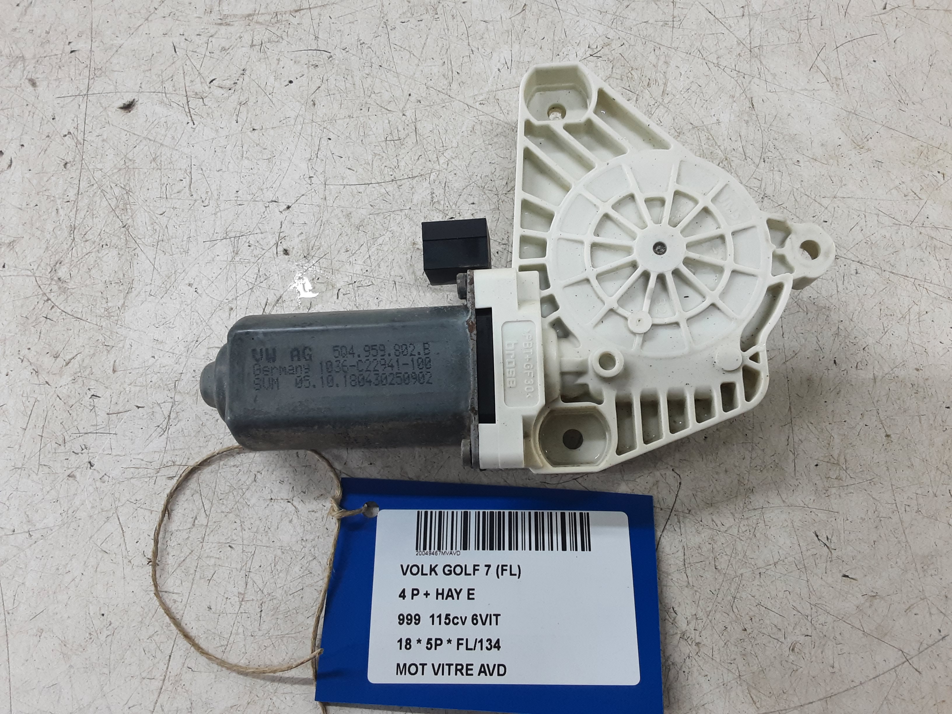 MOTOR RUITMECHANISME VOOR RECHTS Vw GOLF VII 1/17 - 2/20 FaceLift