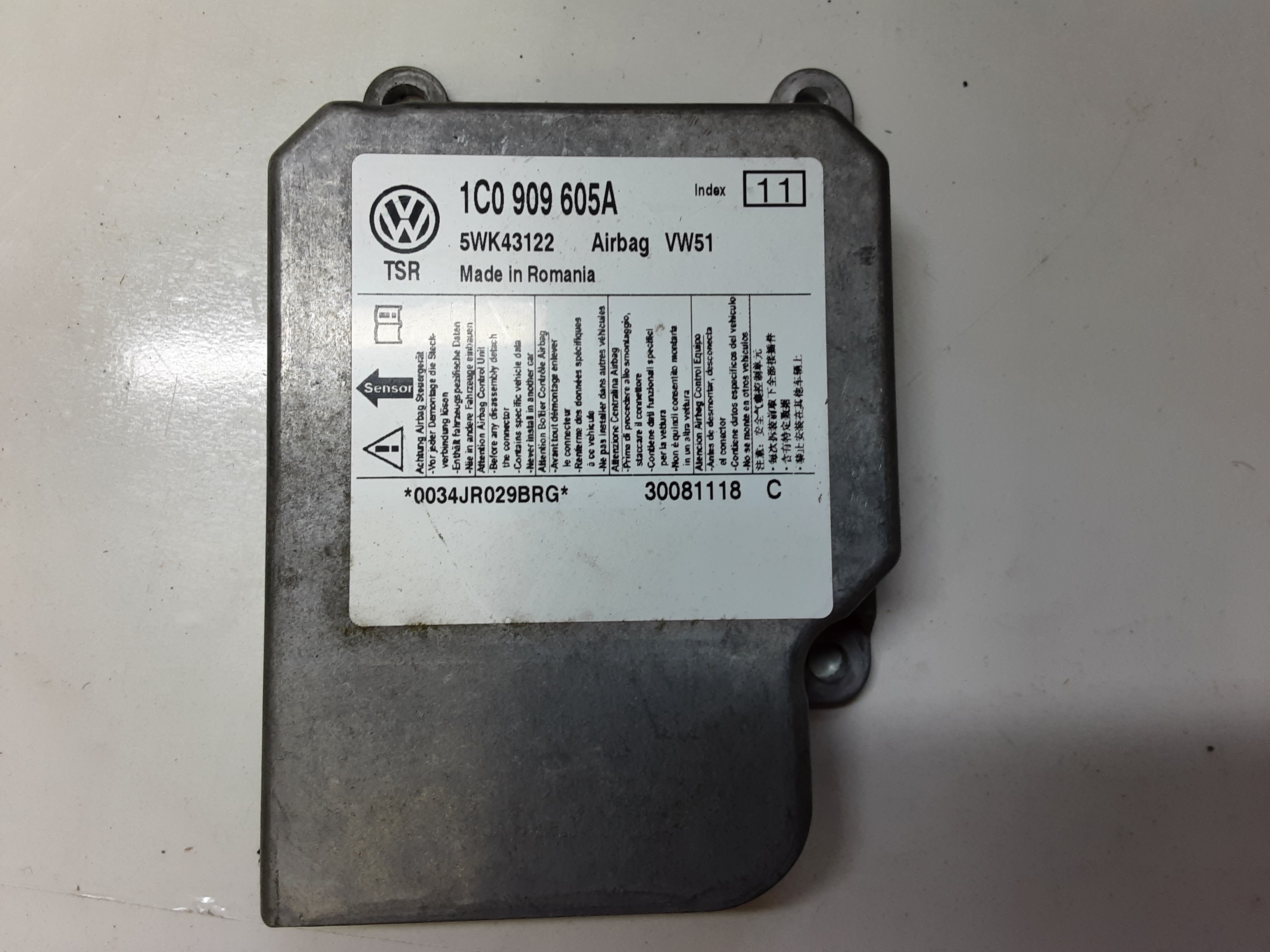 AIRBAG MODULE Vw NEW BEETLE 7/05 - 11