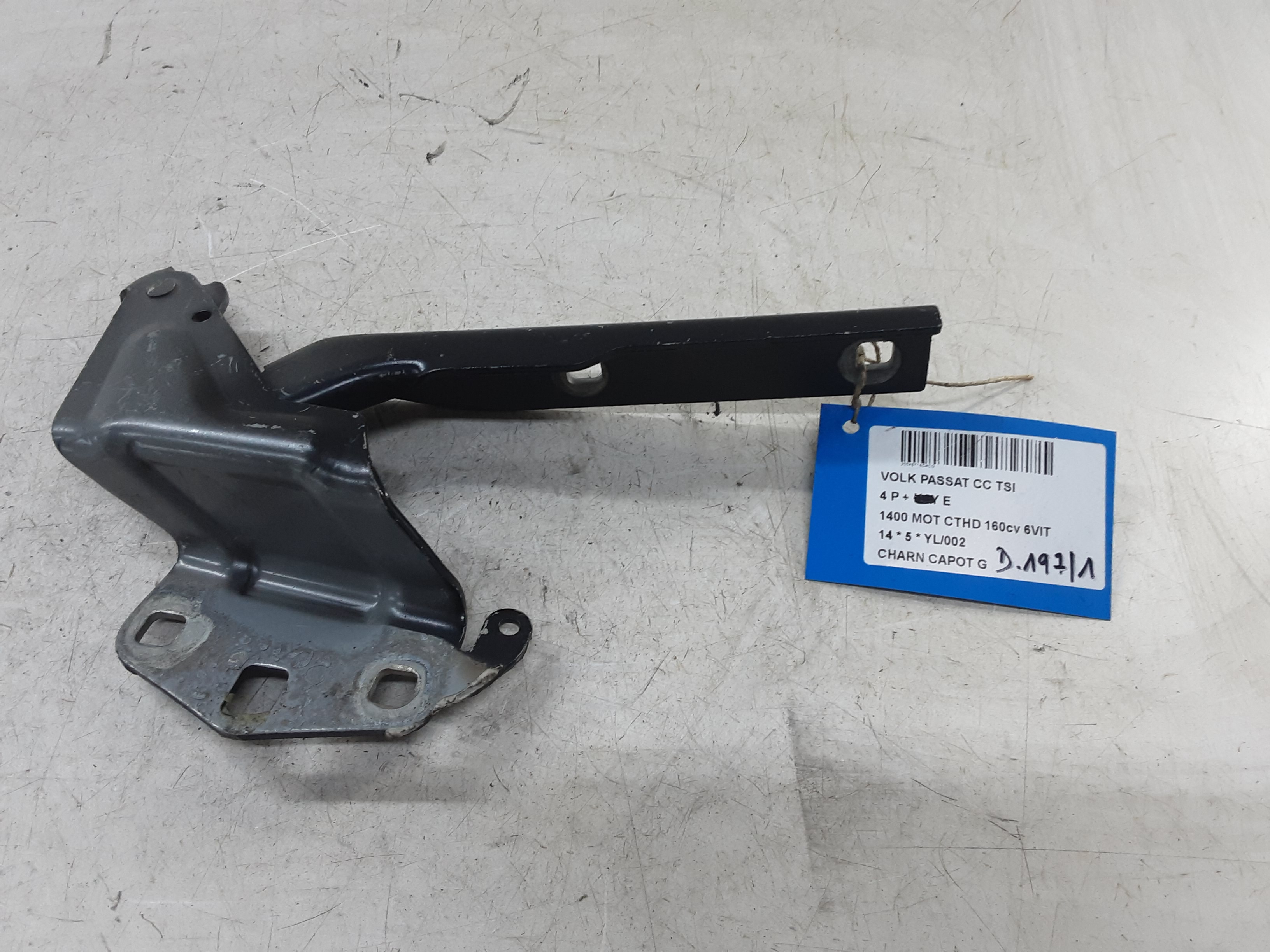 SCHARNIER MOTORKAP LINKS Vw PASSAT 11/10 - 14