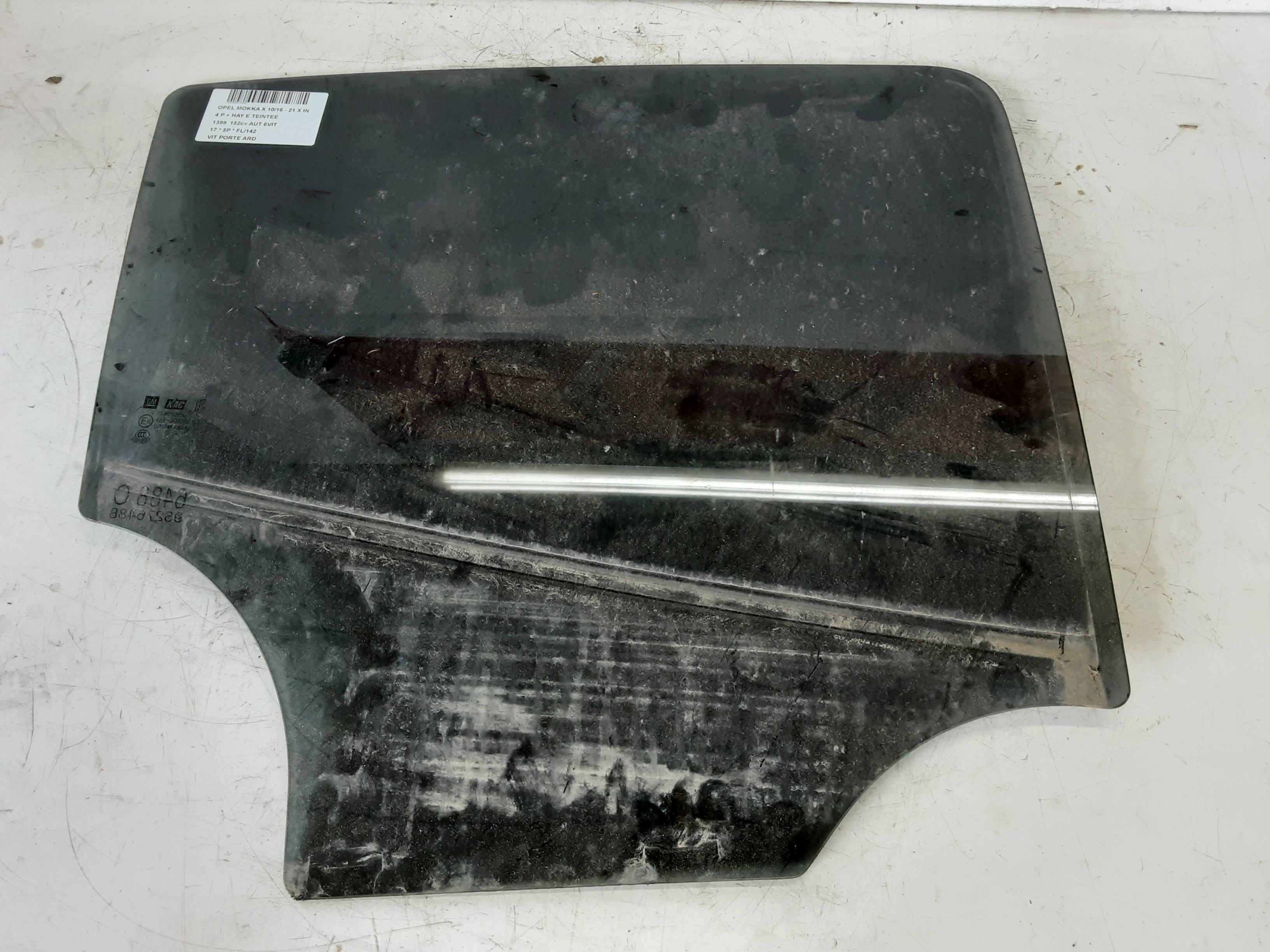 RIGHT REAR DOOR WINDOW Opel MOKKA X 10/16 - 21
