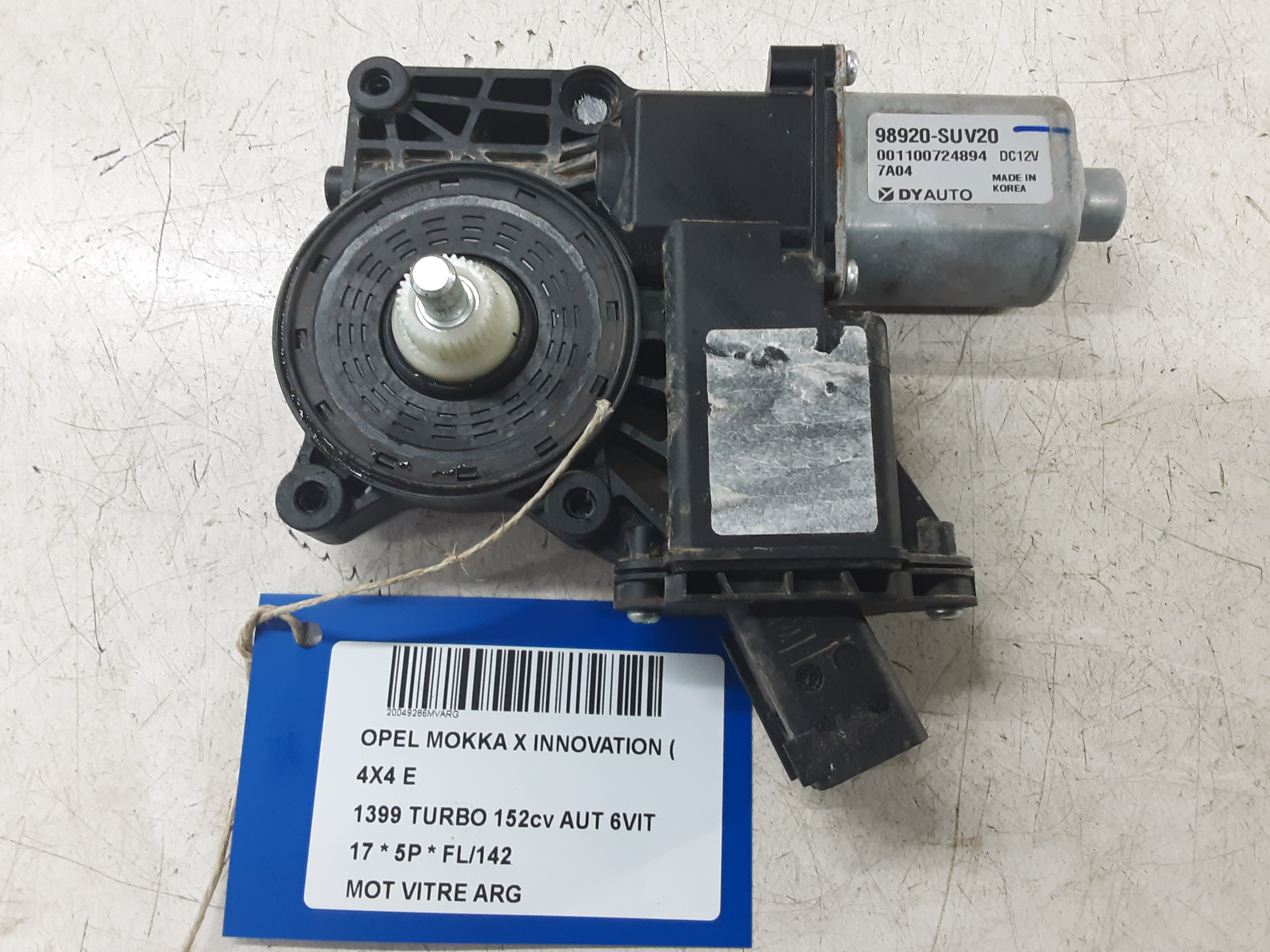 MOTOR RUITMECHANISME ACHTER LINKS Opel MOKKA X 10/16 - 21