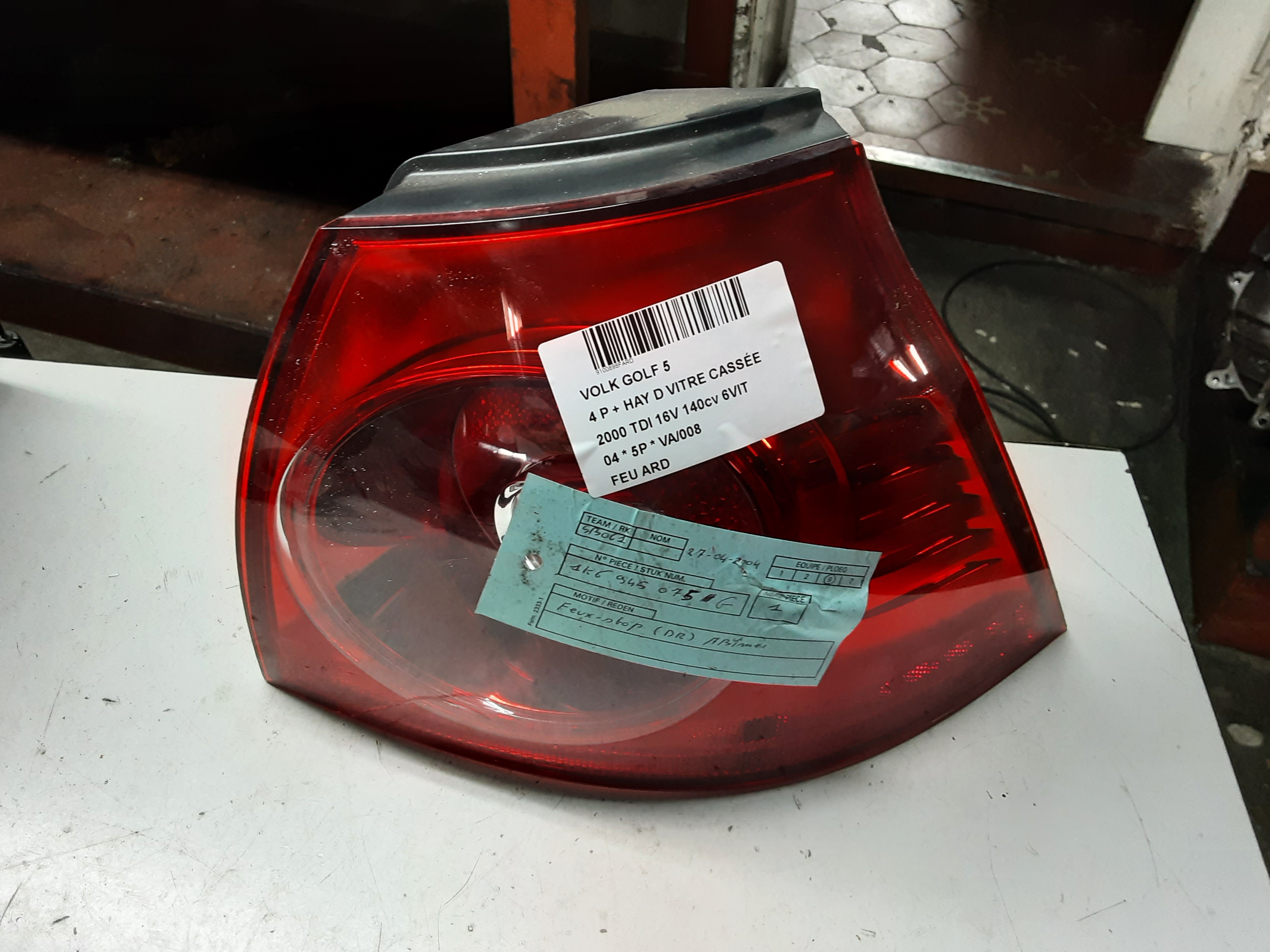 ACHTERLICHT RECHTS Vw GOLF V 11/03 - 08