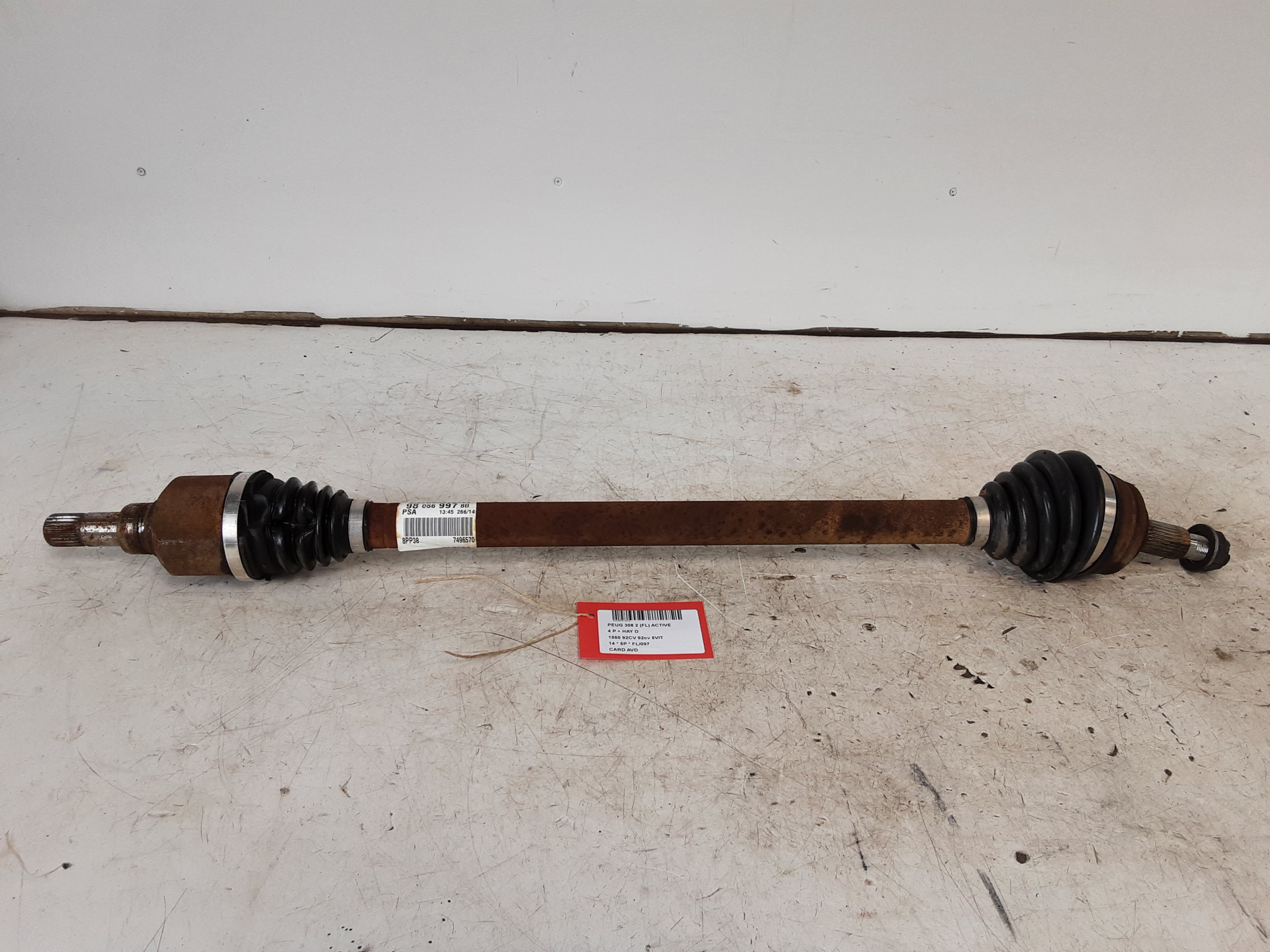 AANDRIJFAS VOOR RECHTS Peugeot 308 (2) 9/13-6/17