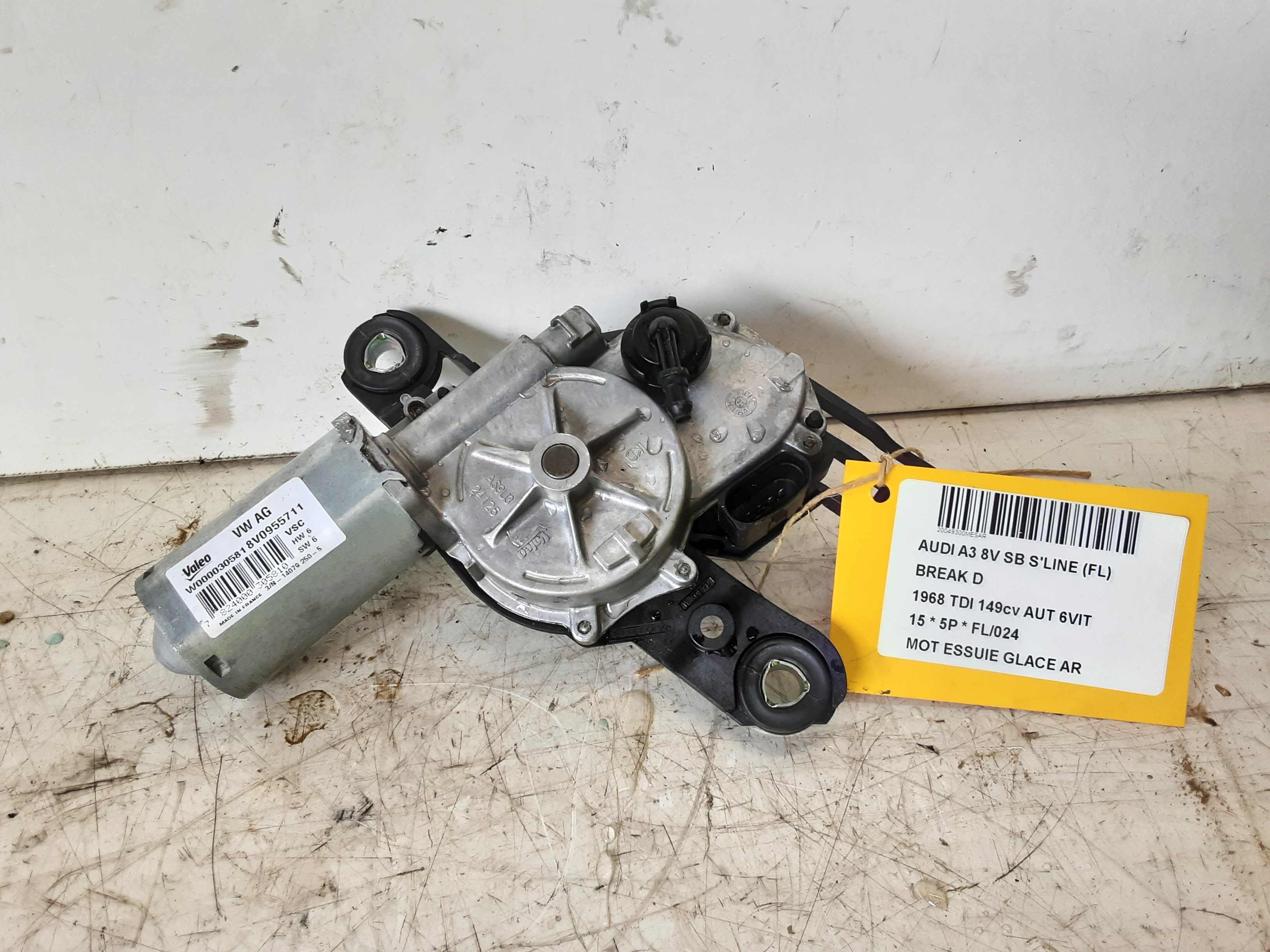 RUITENWISSERMOTOR ACHTER Audi A3 3,5D 9/12 - 16