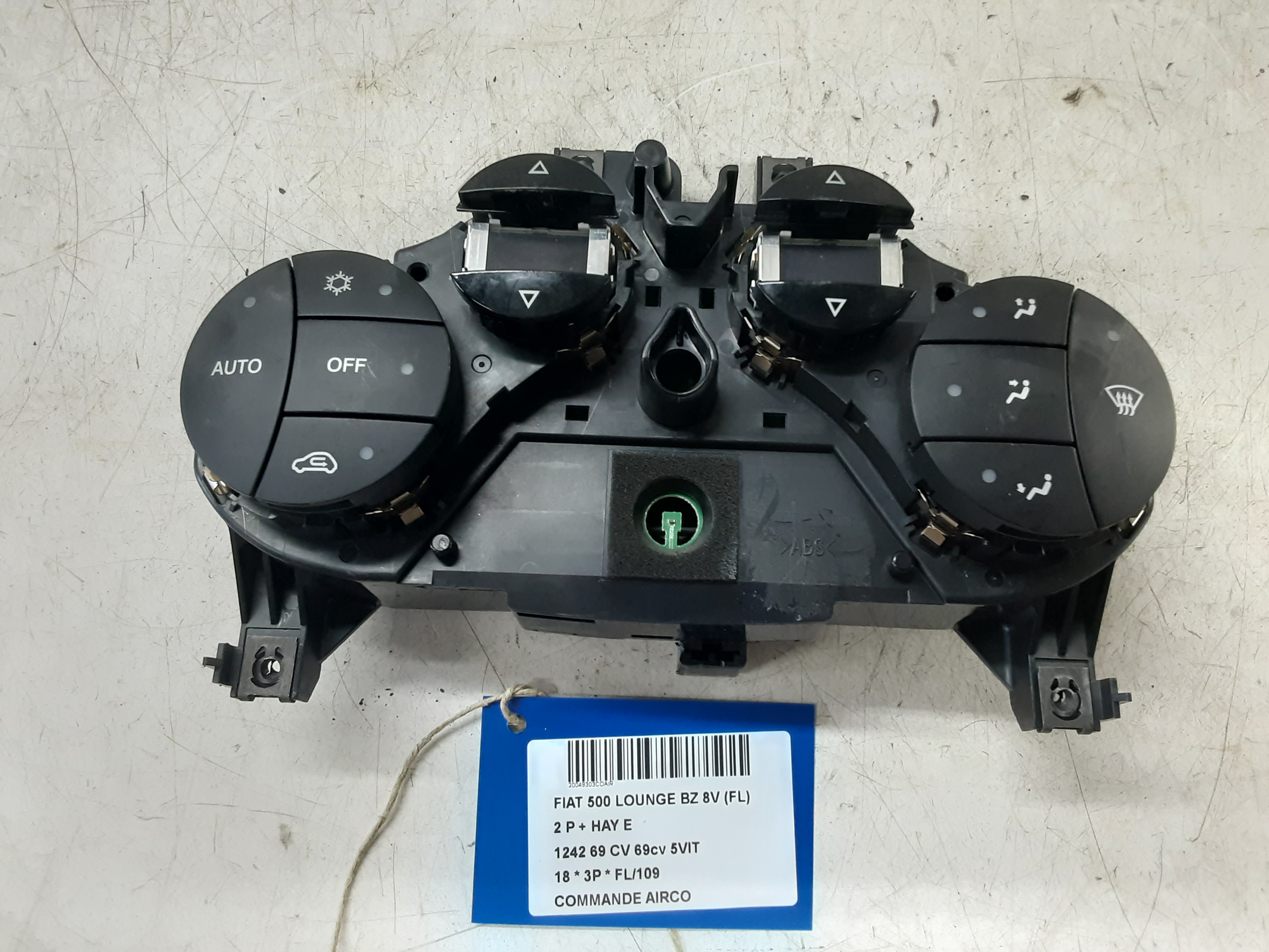 BEDIENINGSPANEEL AIRCO Fiat 500 7/15+