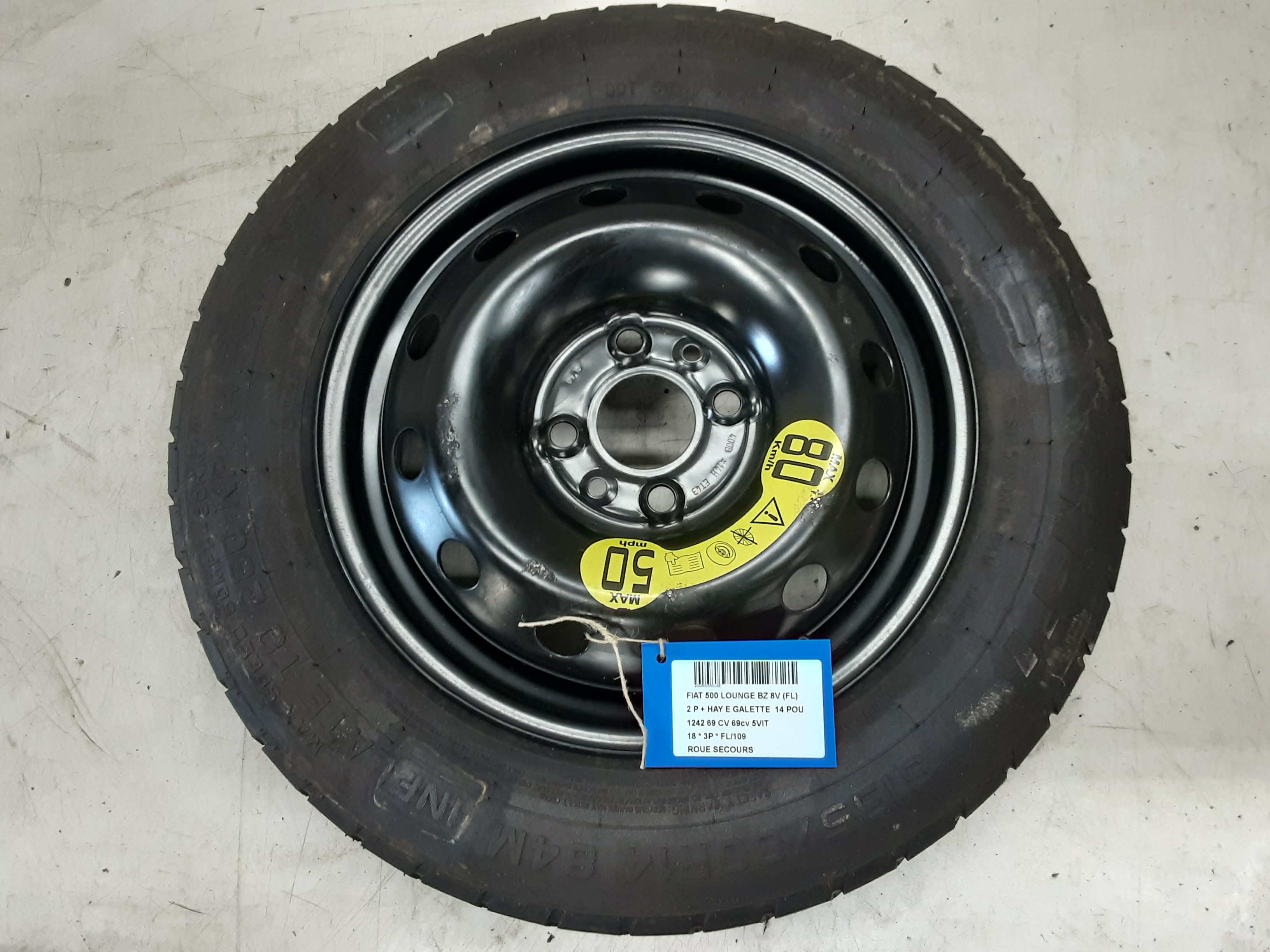 RESERVEWIEL Fiat 500 7/15+