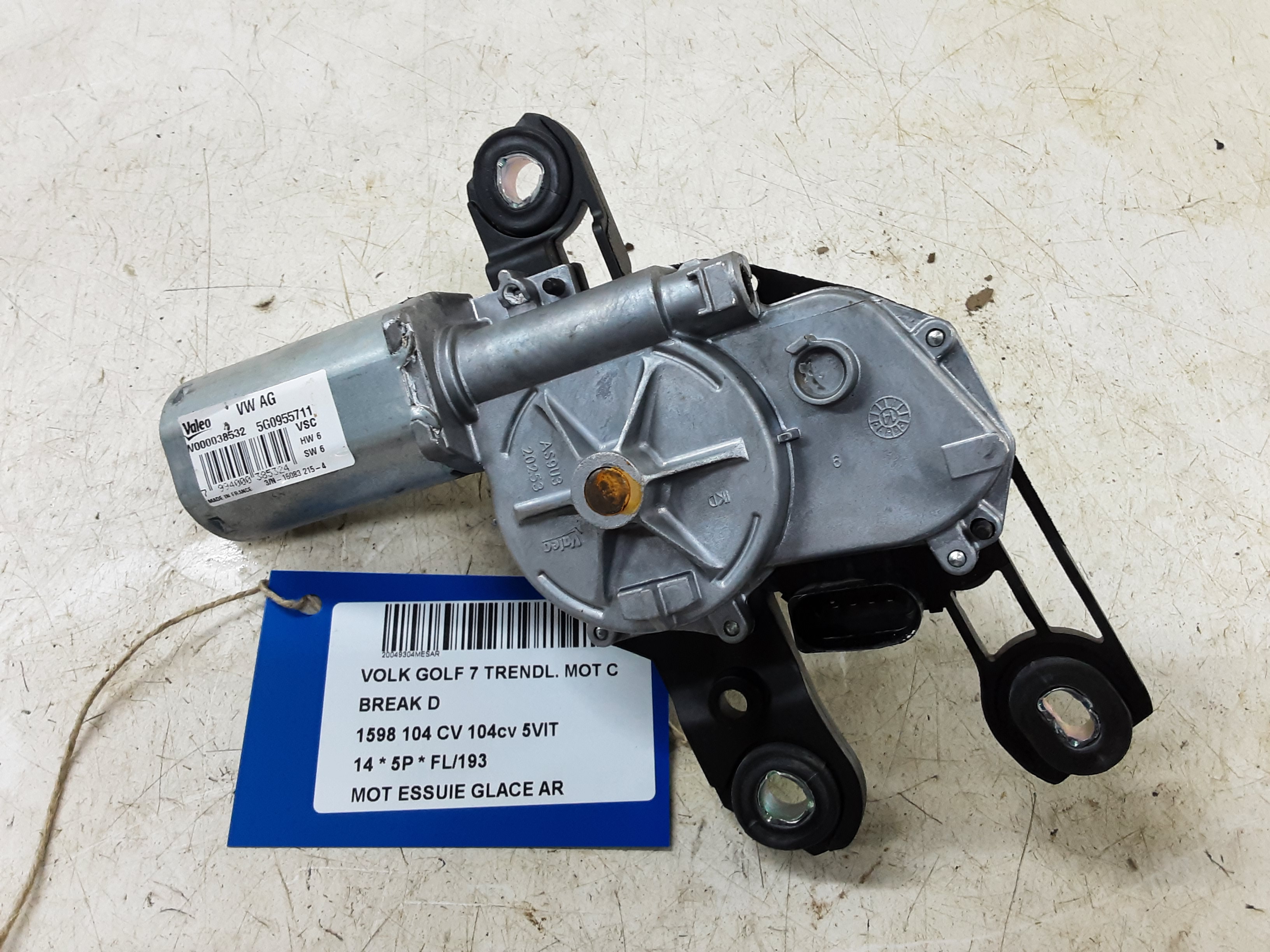 MOTEUR D&#039;ESSUIE-GLACE ARRIERE Vw GOLF VII 11/12 - 17