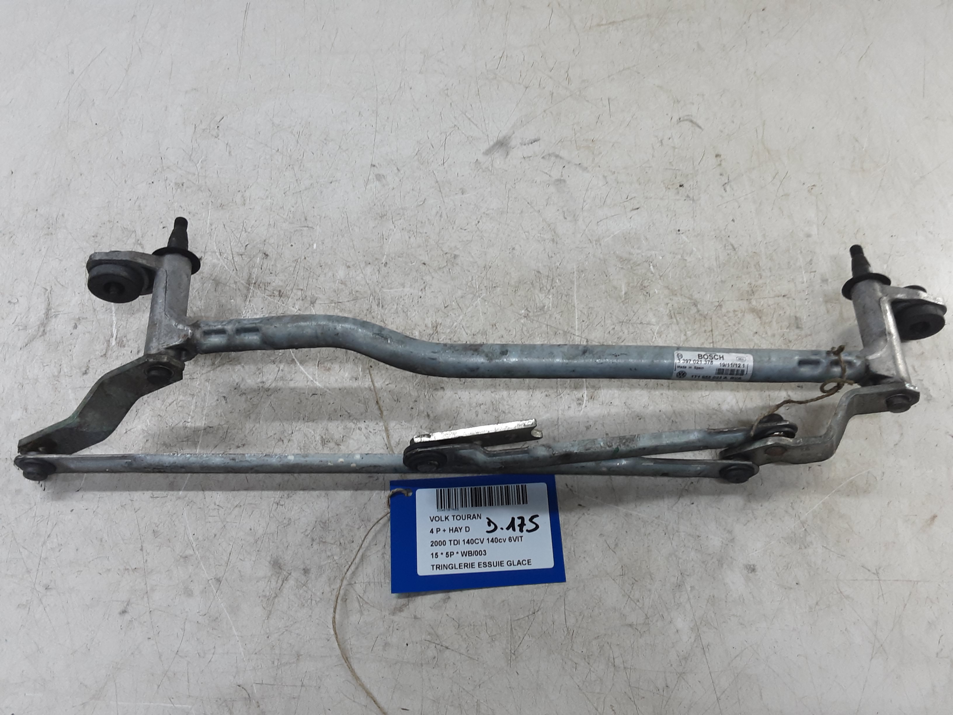RUITENWISSER MECHANISME Vw TOURAN 08/10 - 15