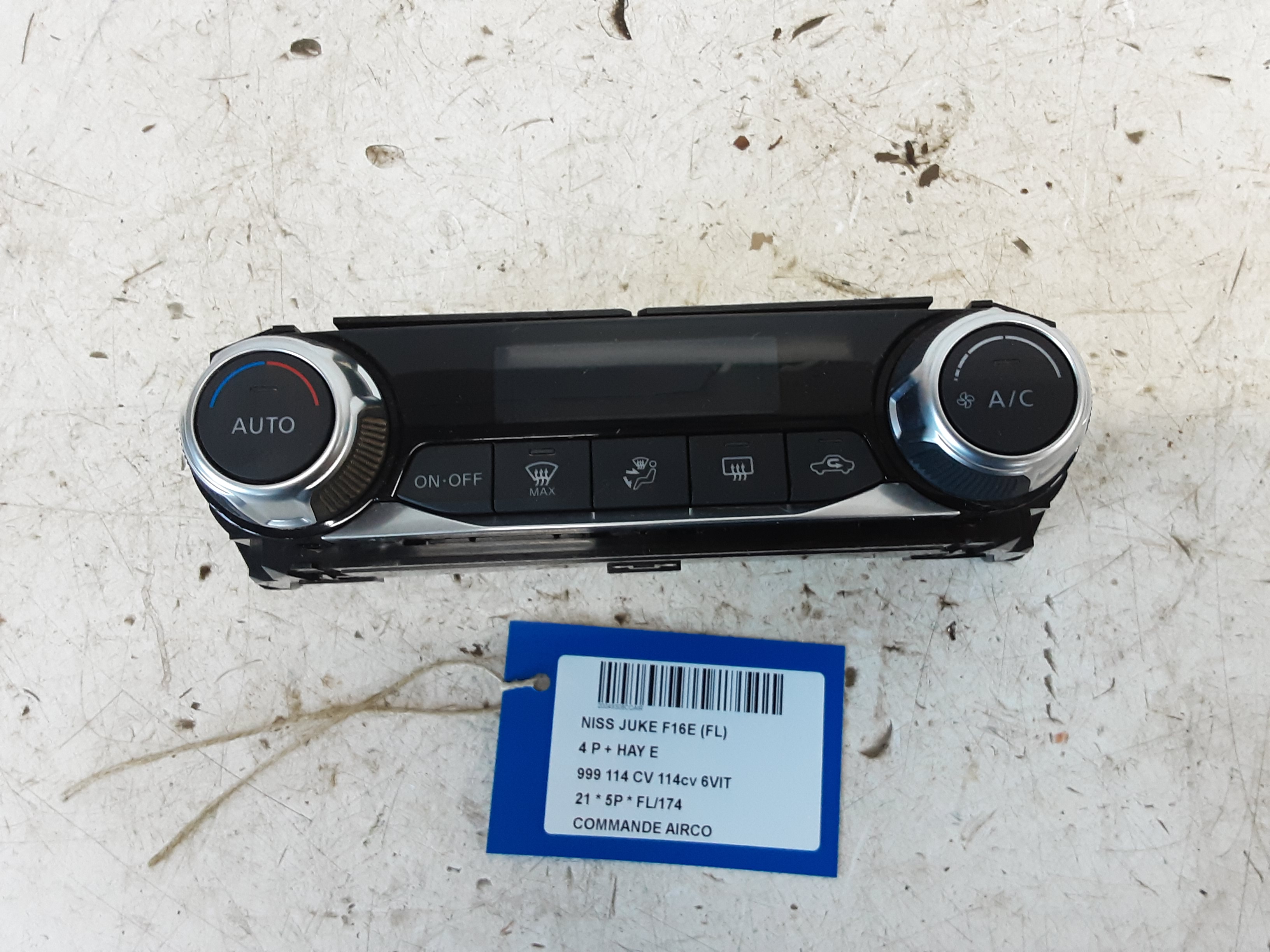 COMMANDE D&#039;AIRCO Nissan JUKE 8/19+