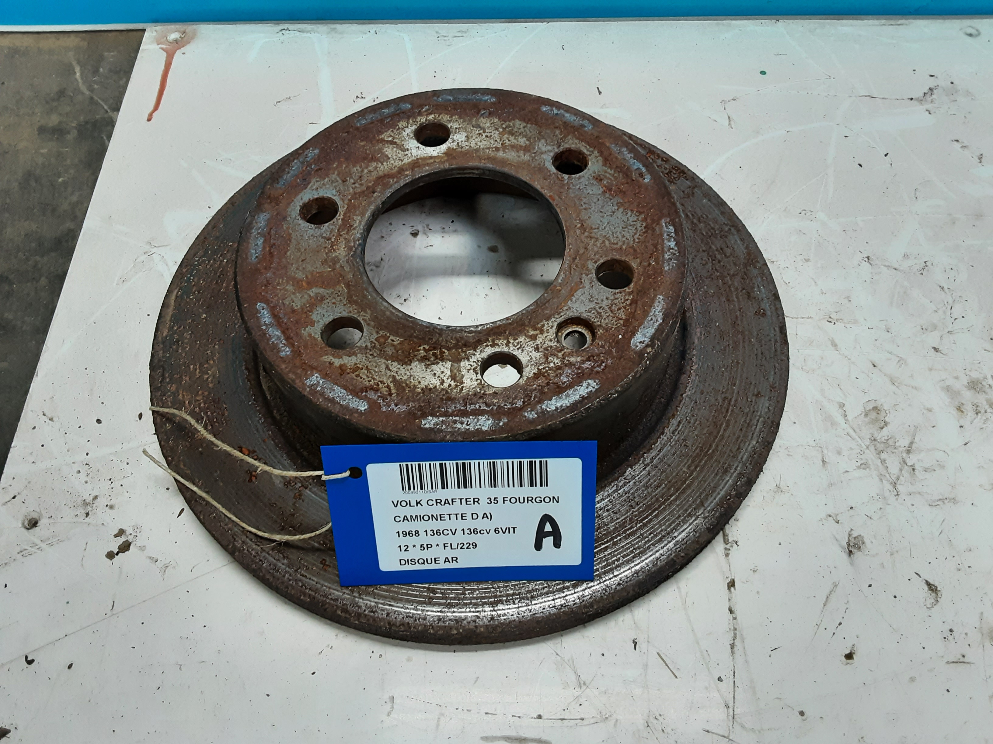 REMSCHIJF ACHTER Vw CRAFTER 06 - 17