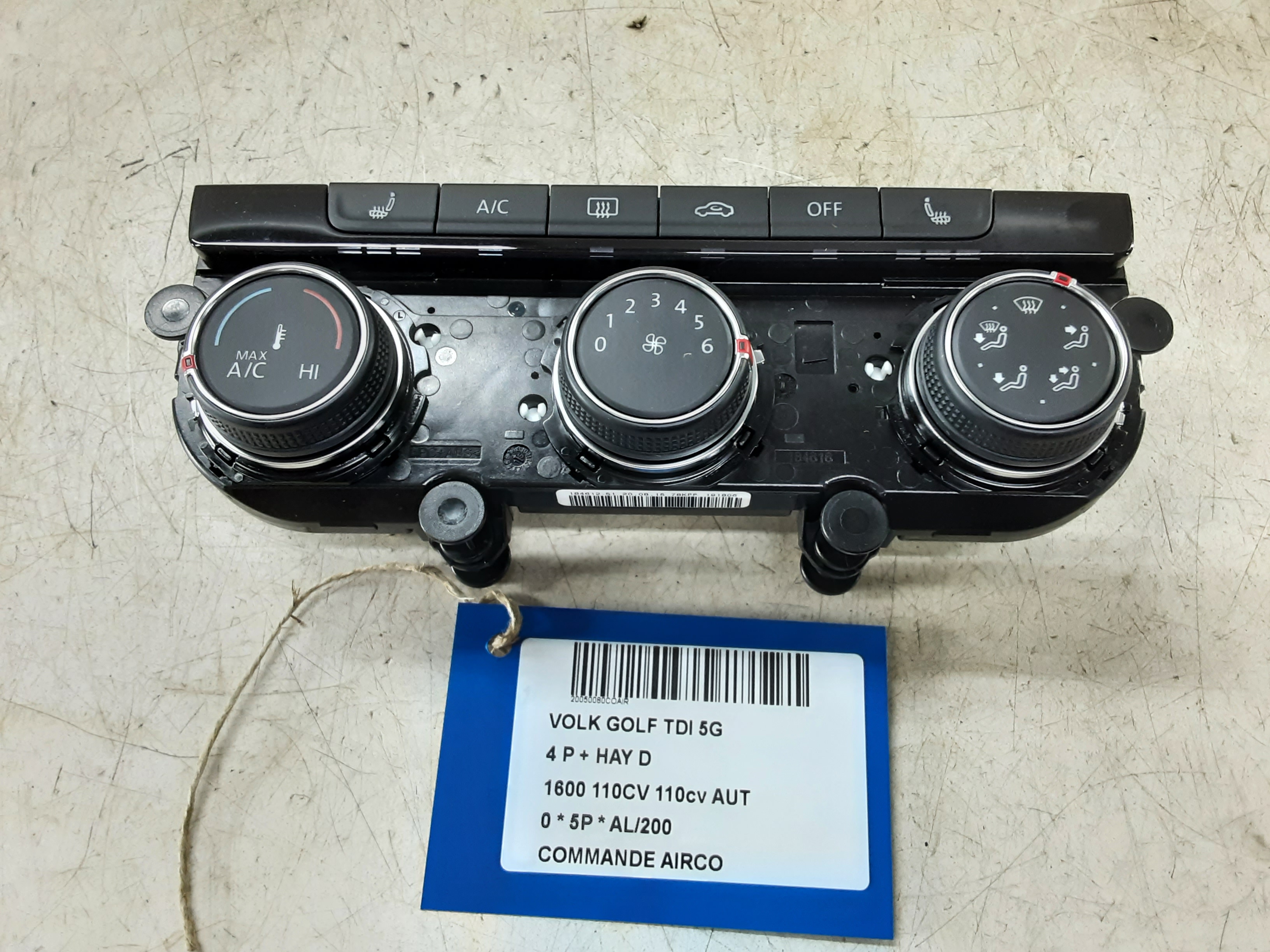 BEDIENINGSPANEEL AIRCO Vw GOLF VII 11/12 - 17