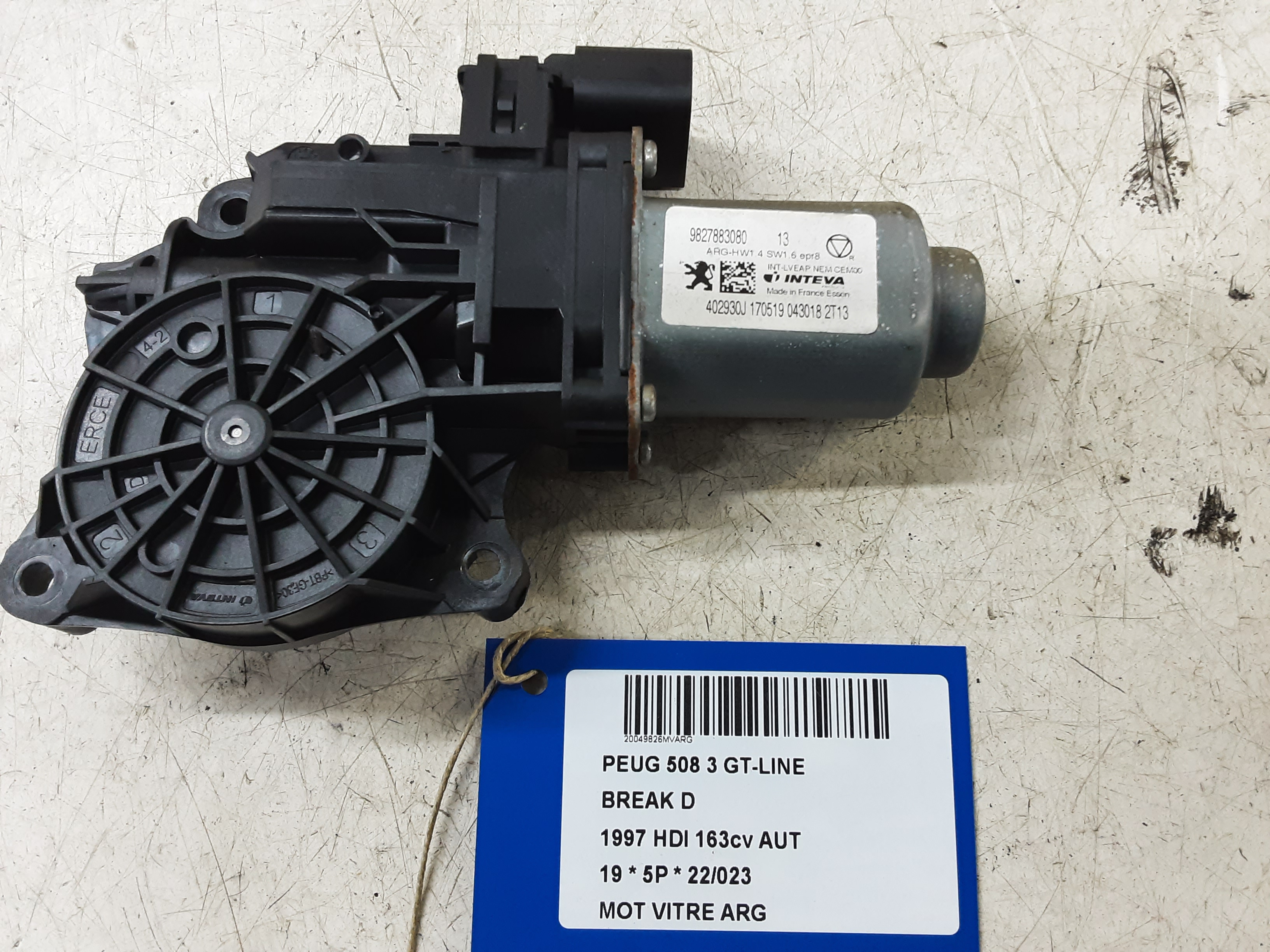 MOTOR RUITMECHANISME ACHTER LINKS Peugeot 508 9/18+