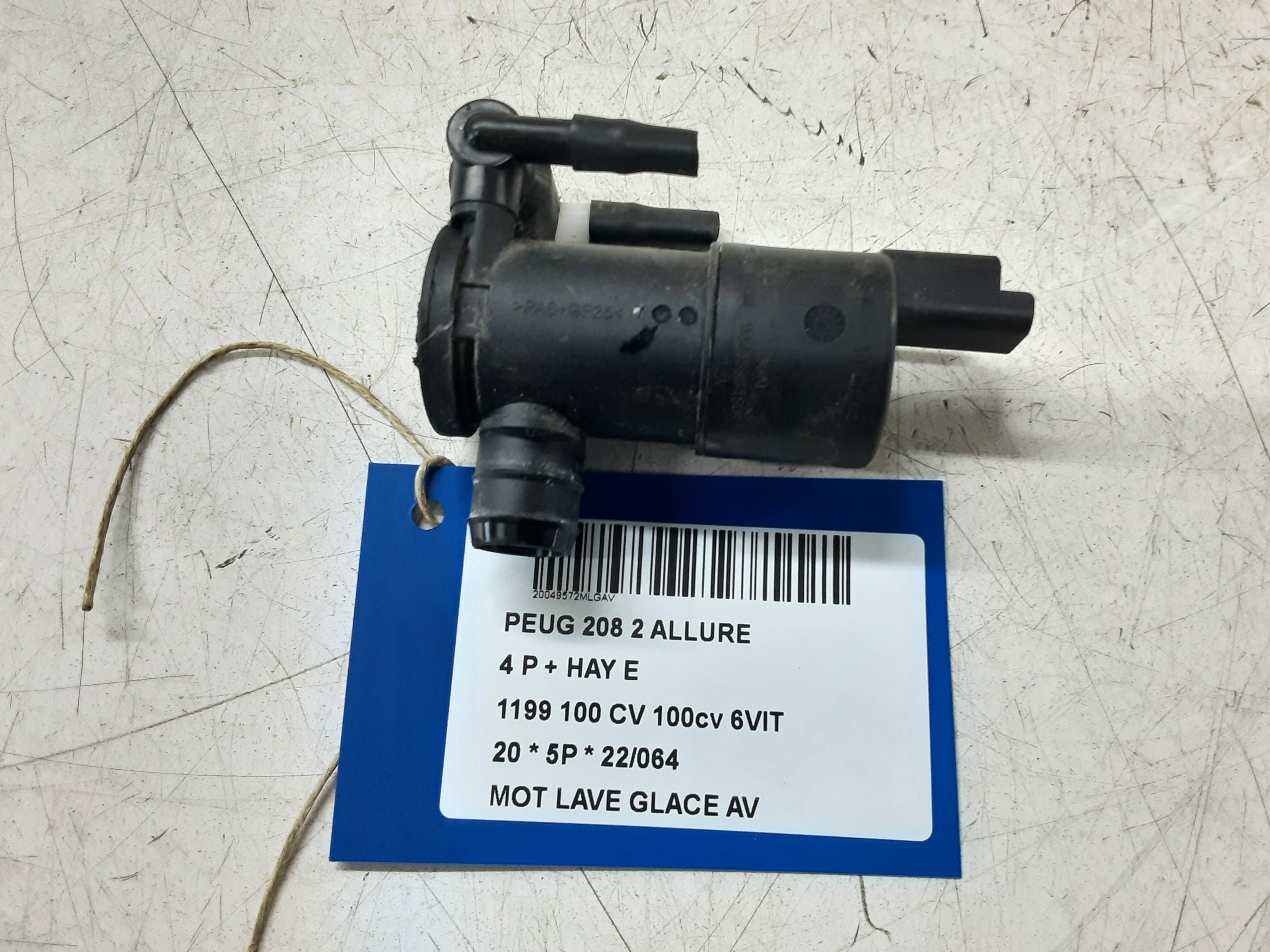 MOTOR RUITENWASSERS VOOR Peugeot 208 6/19+