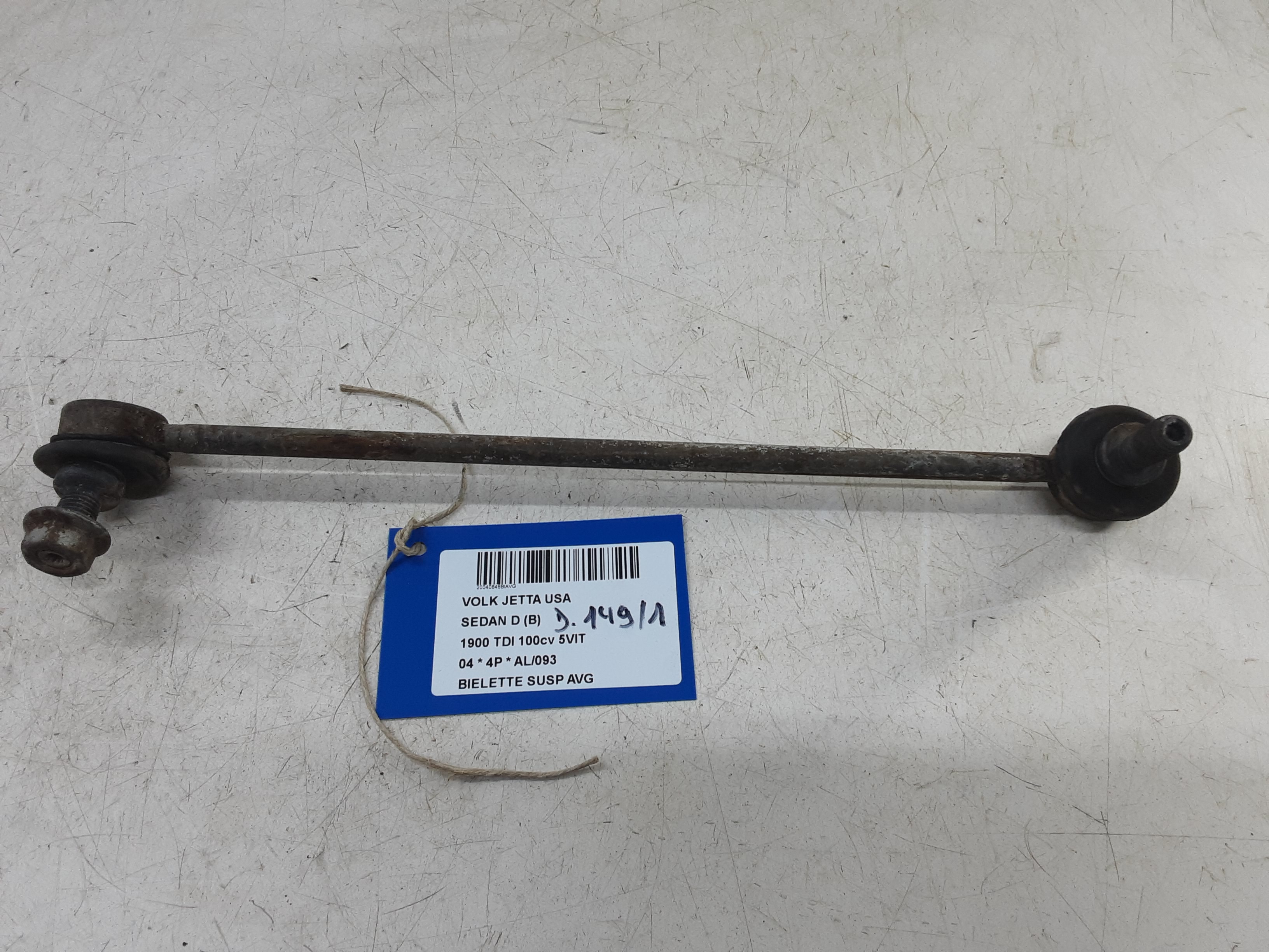 REACHTIESTANG VOOR LINKS Vw JETTA 99 - 04 (4°GEN)