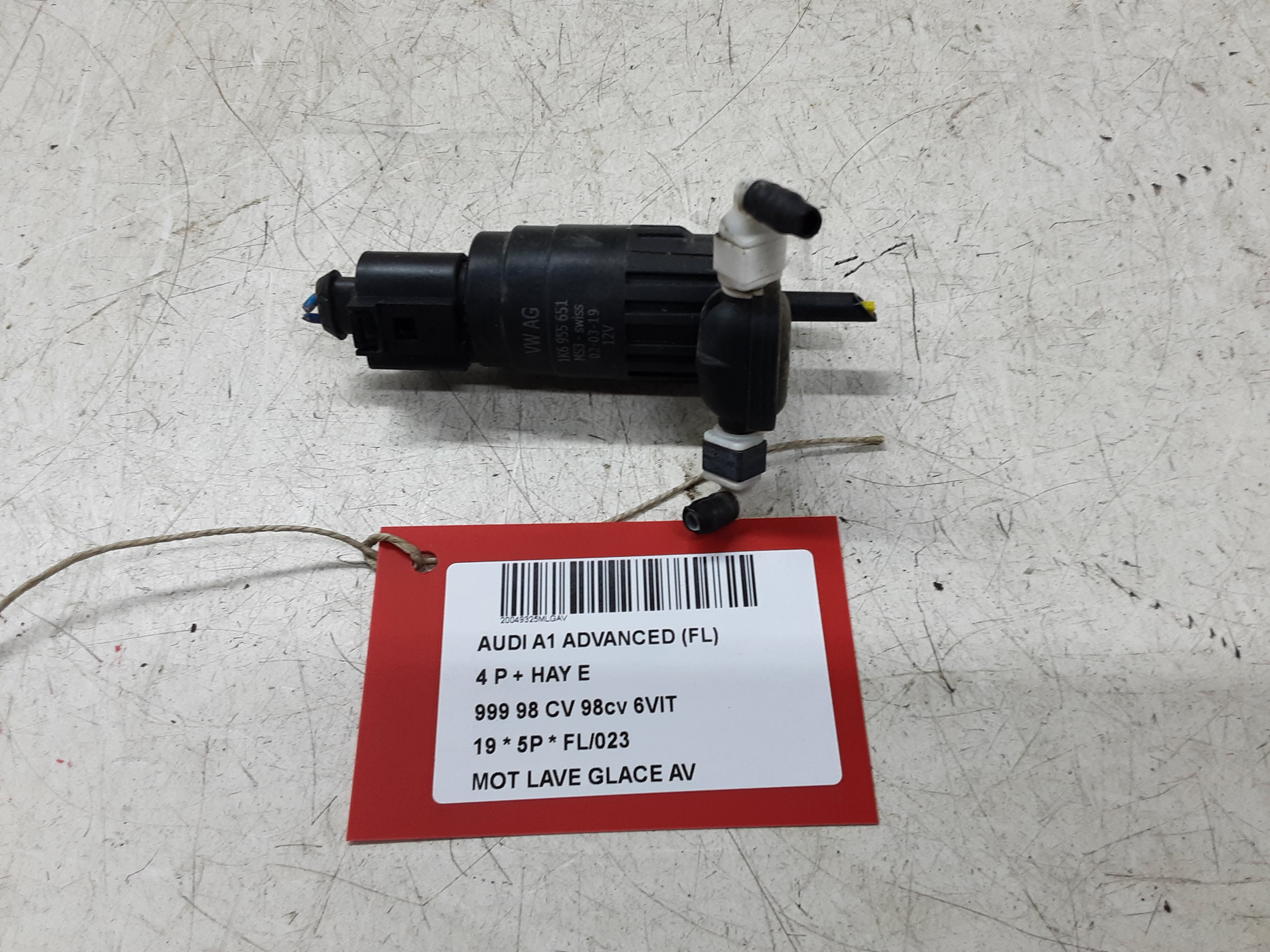 MOTOR RUITENWASSERS VOOR Audi A1 12/18+