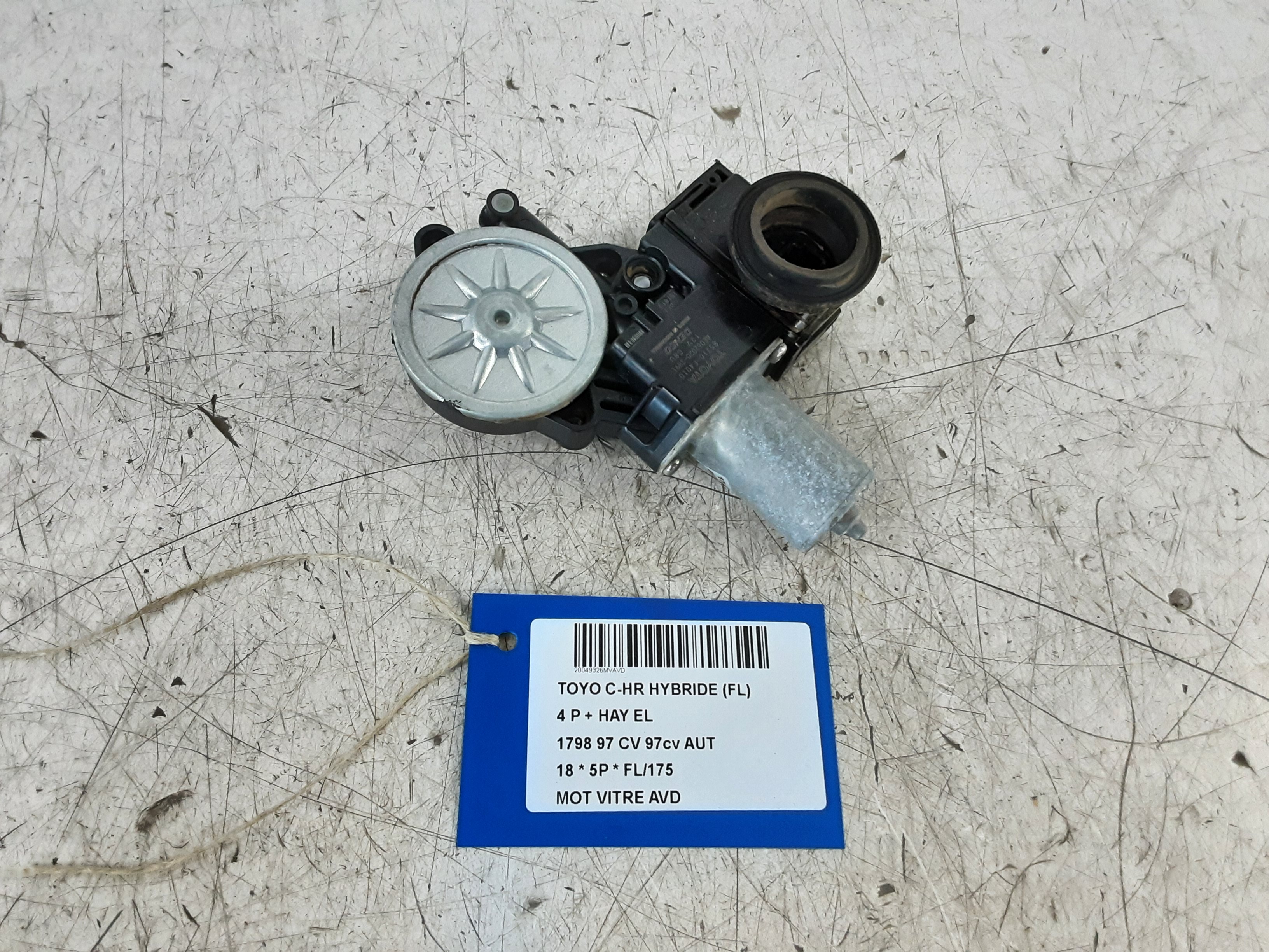 MOTOR RUITMECHANISME VOOR RECHTS Toyota C-HR (1) 11/16-10/19