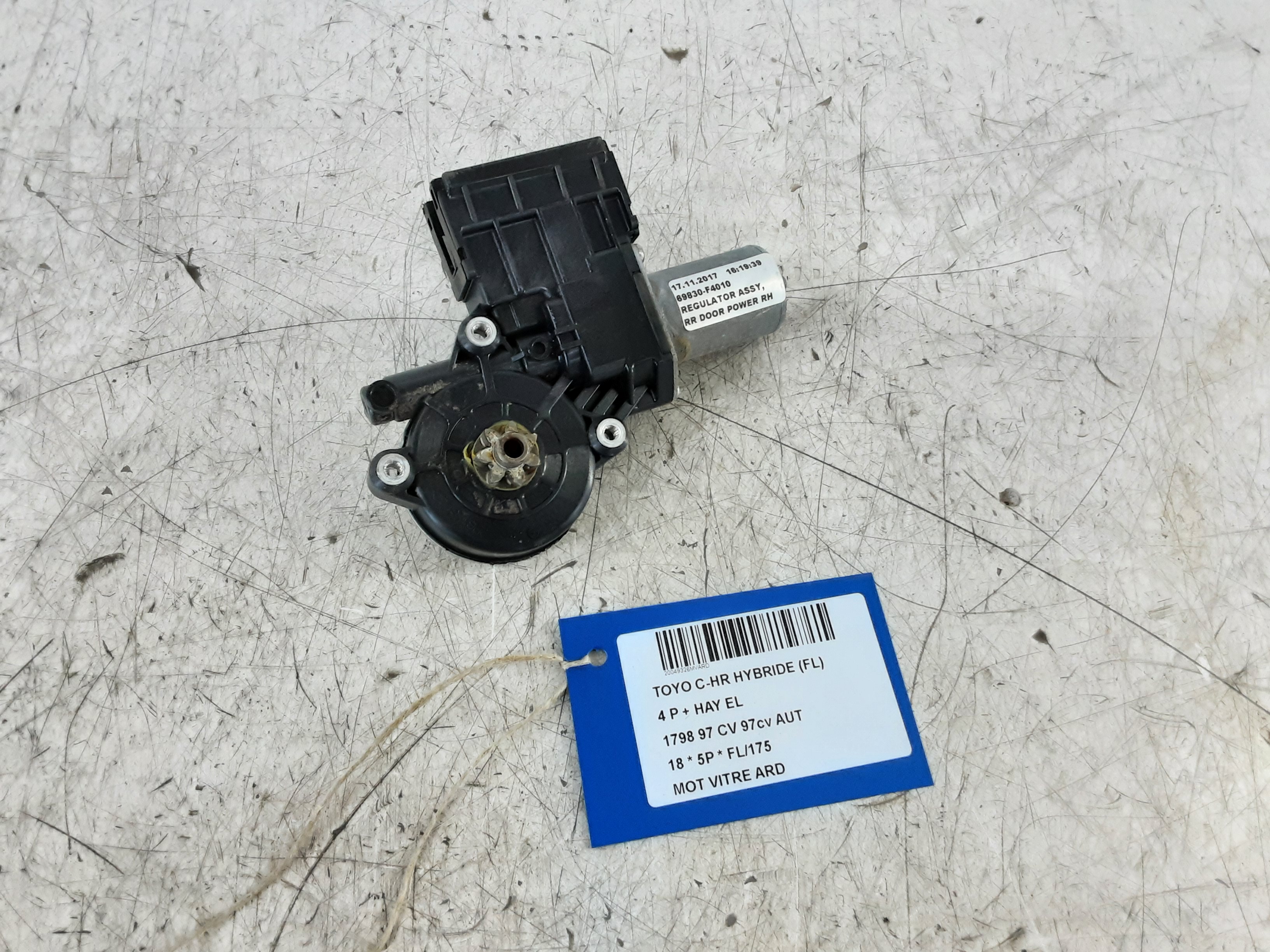 MOTOR RUITMECHANISME ACHTER RECHTS Toyota C-HR (1) 11/16-10/19