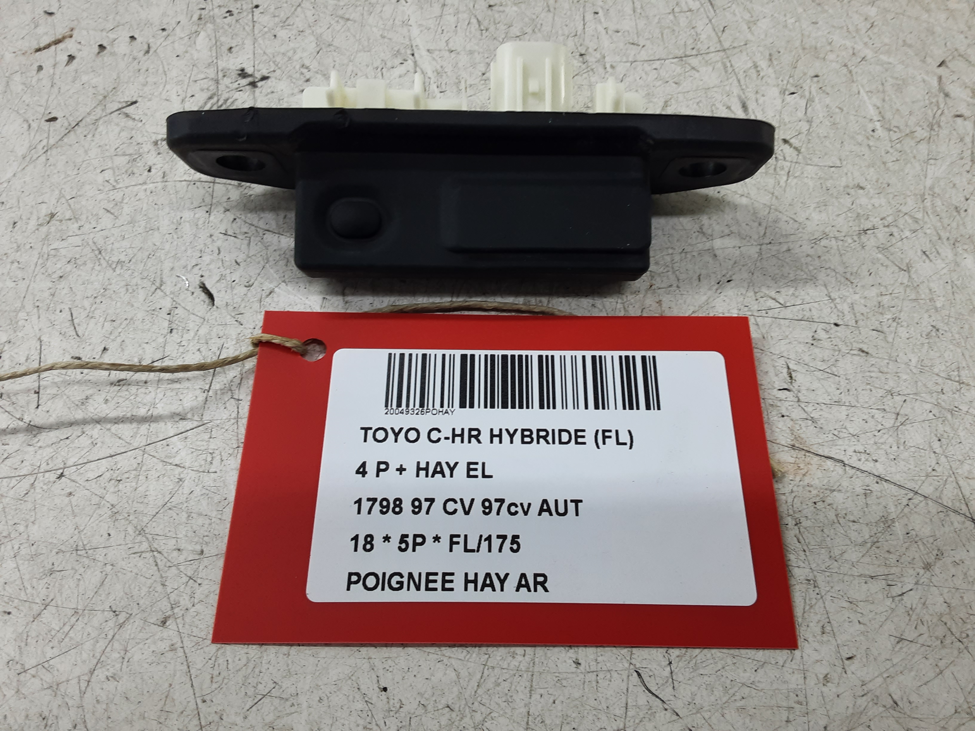 DEURGREEP ACHTERKLEP Toyota C-HR (1) 11/16-10/19