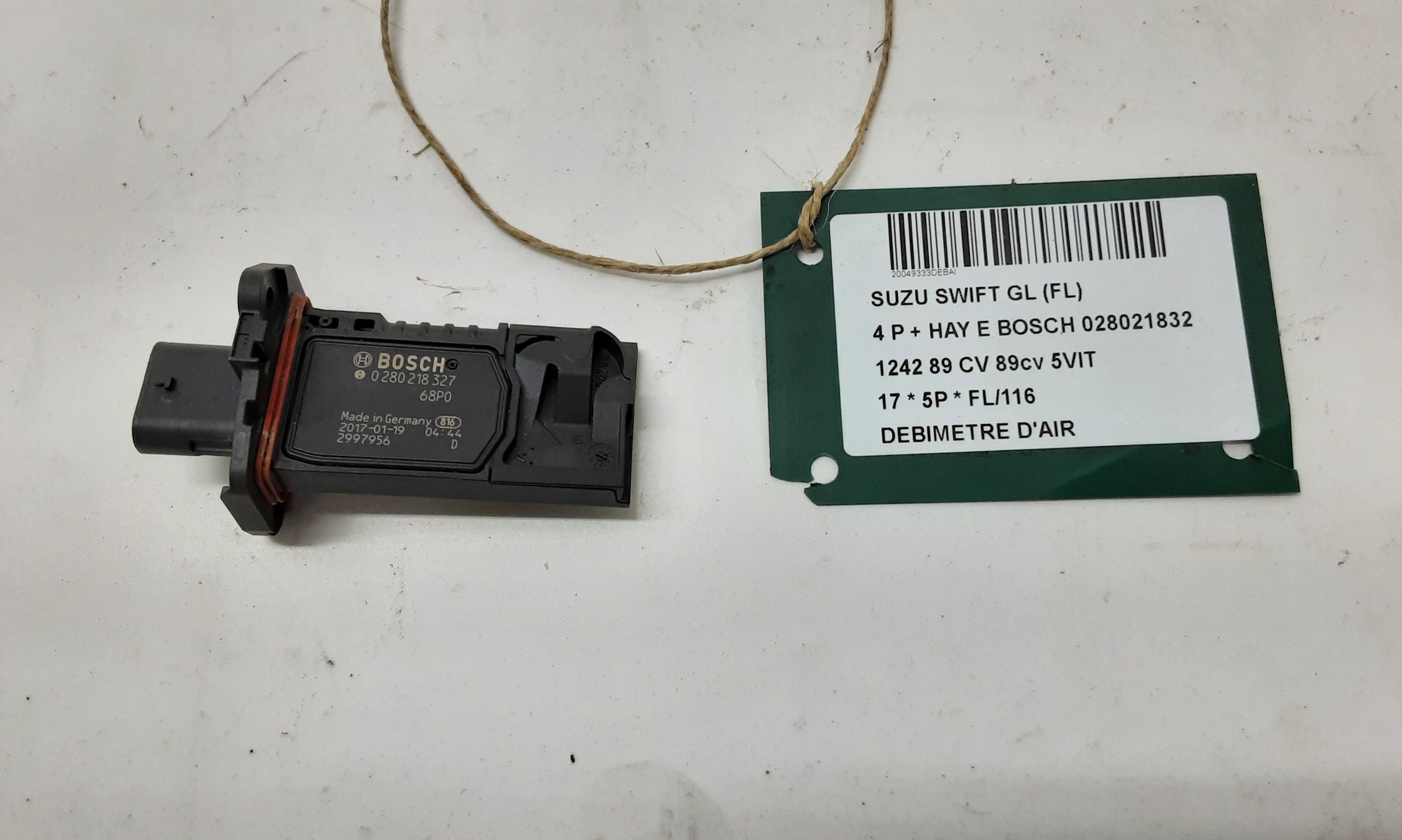 LUCHTHOEVEELHEIDSMETER Suzuki SWIFT 4/17+