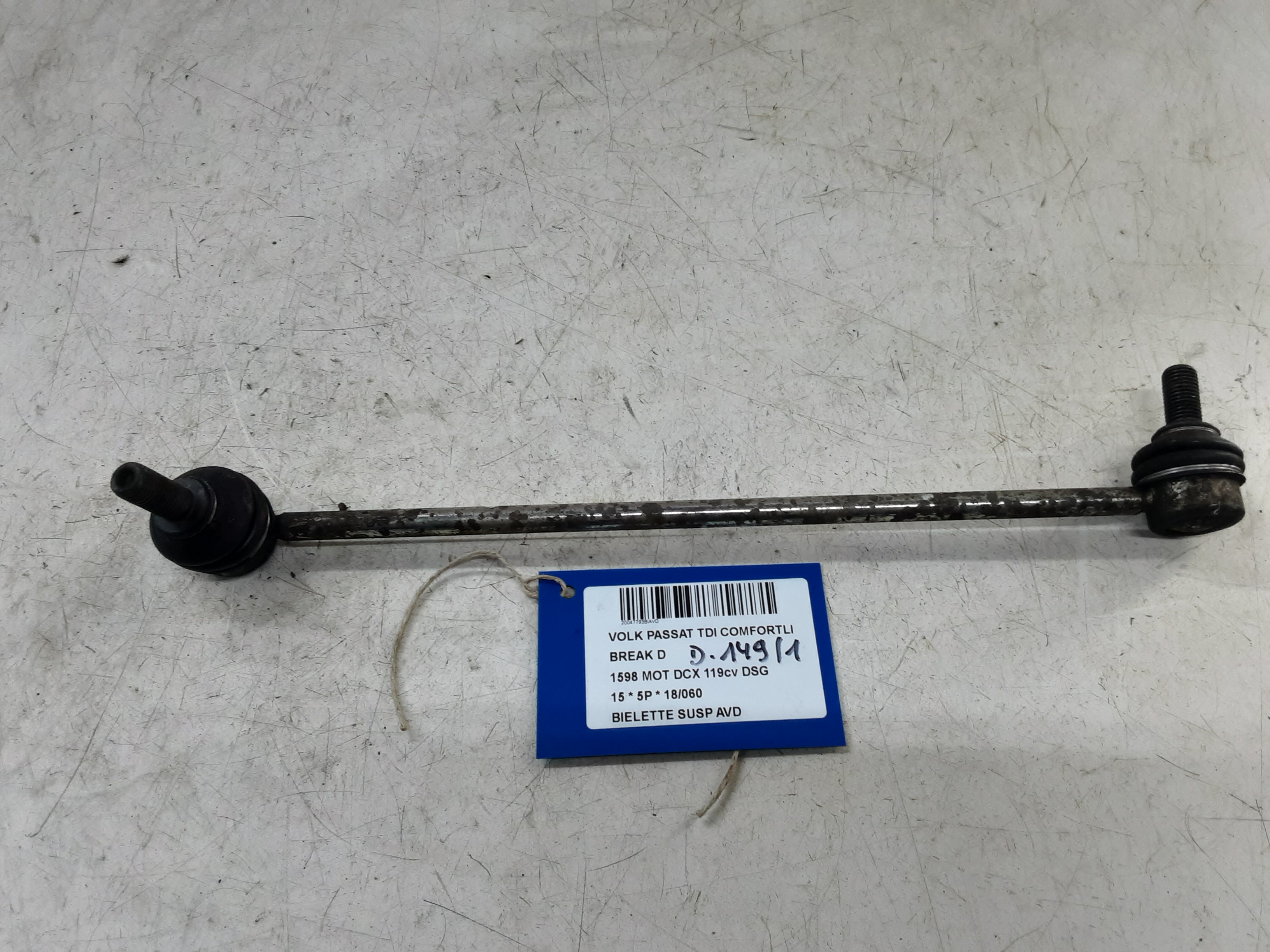 REACTIESTANG VOOR RECHTS Vw PASSAT 11/14 - 19