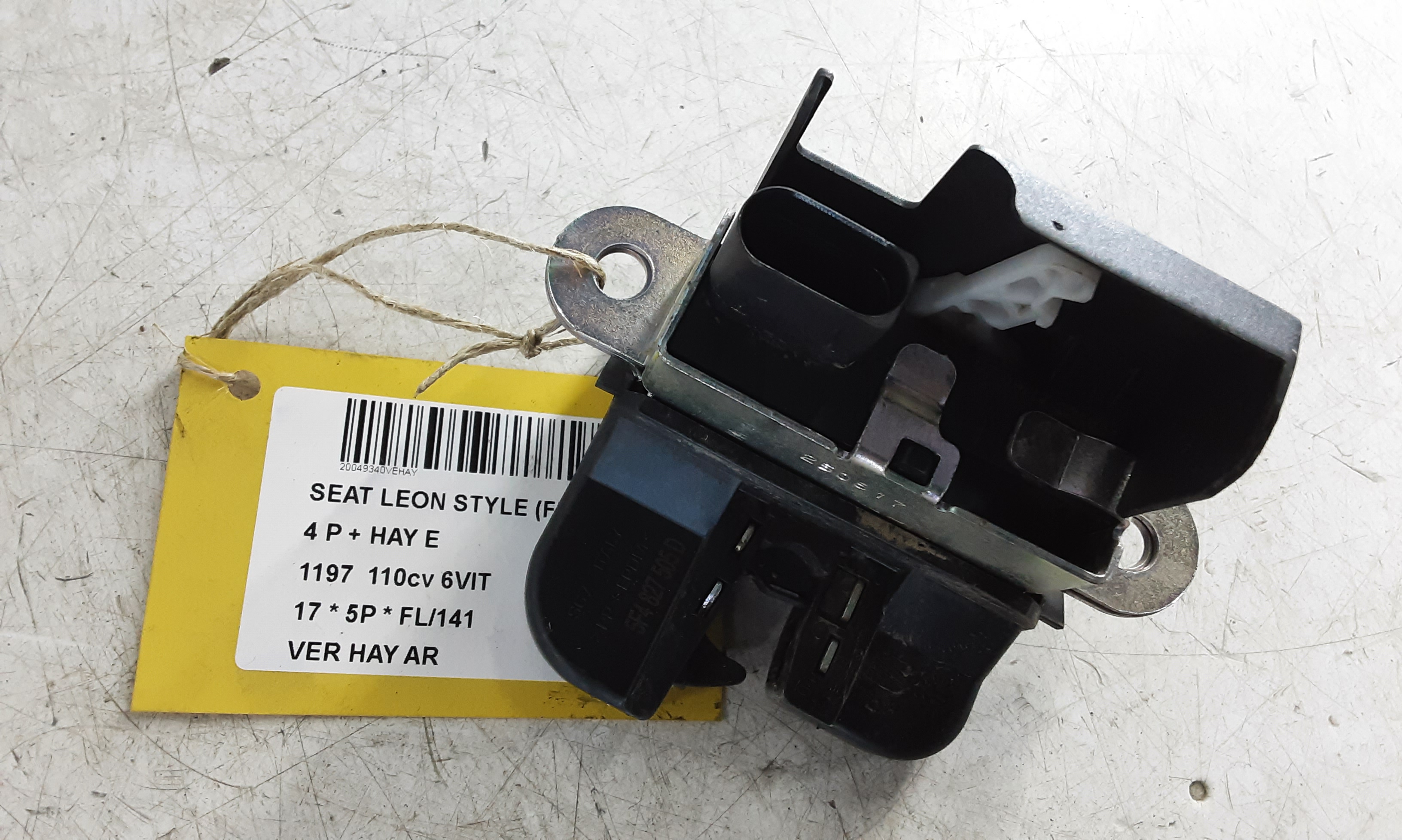 VERROUILLAGE DE HAYON ARRIERE Seat LEON (3) (5F) FaceLift 1/17 - 5/20