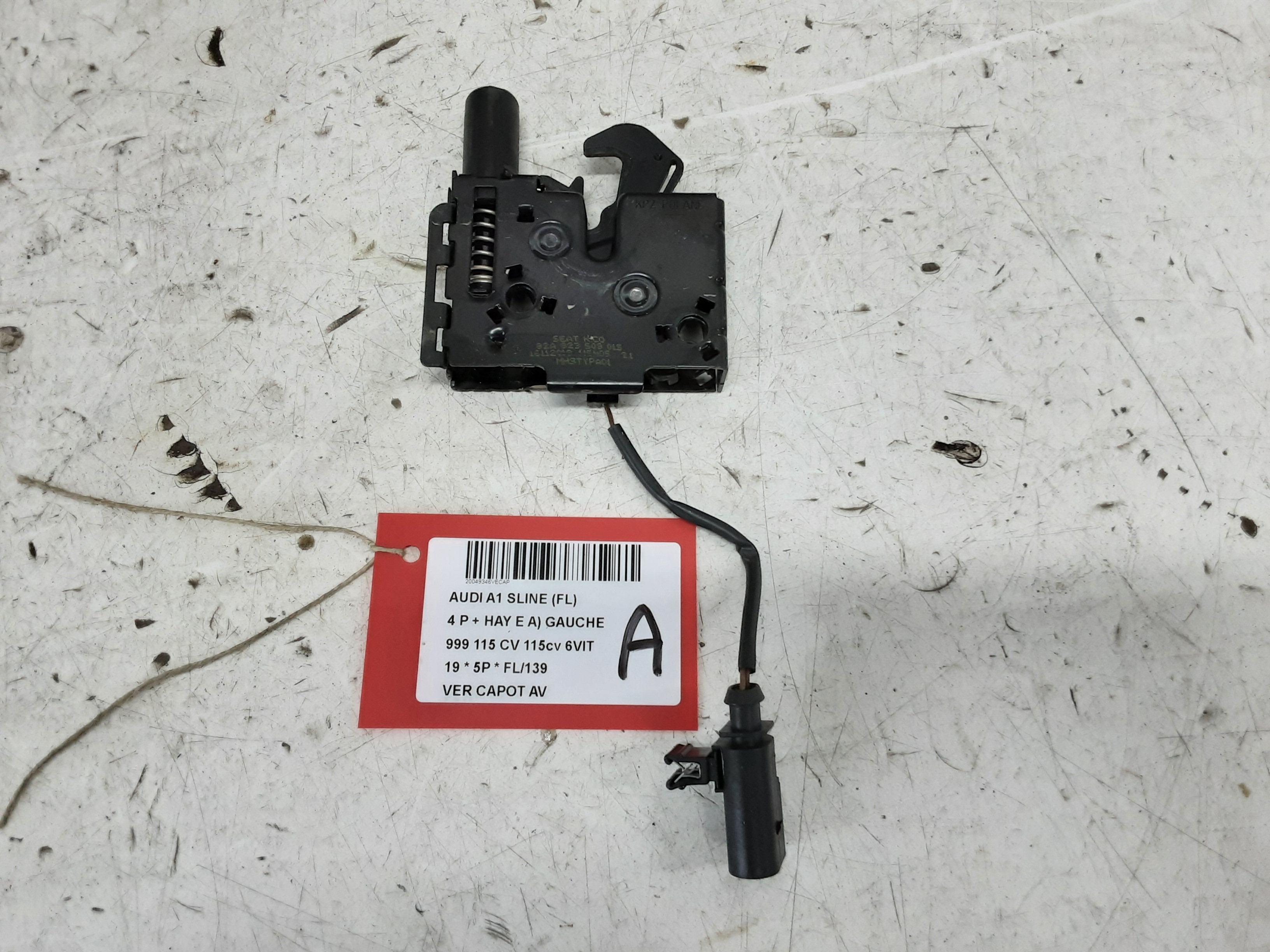 DRUKVEER MOTORKAP Audi A1 12/18+