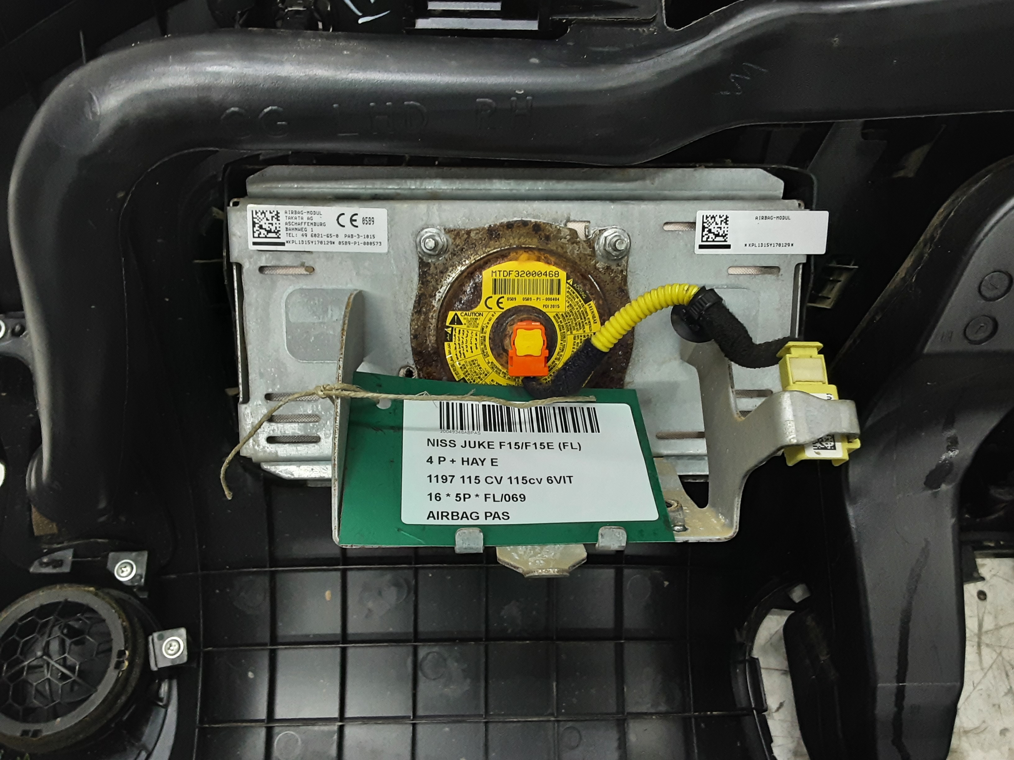 AIRBAG PASSAGIER Nissan JUKE 7/14 - 19