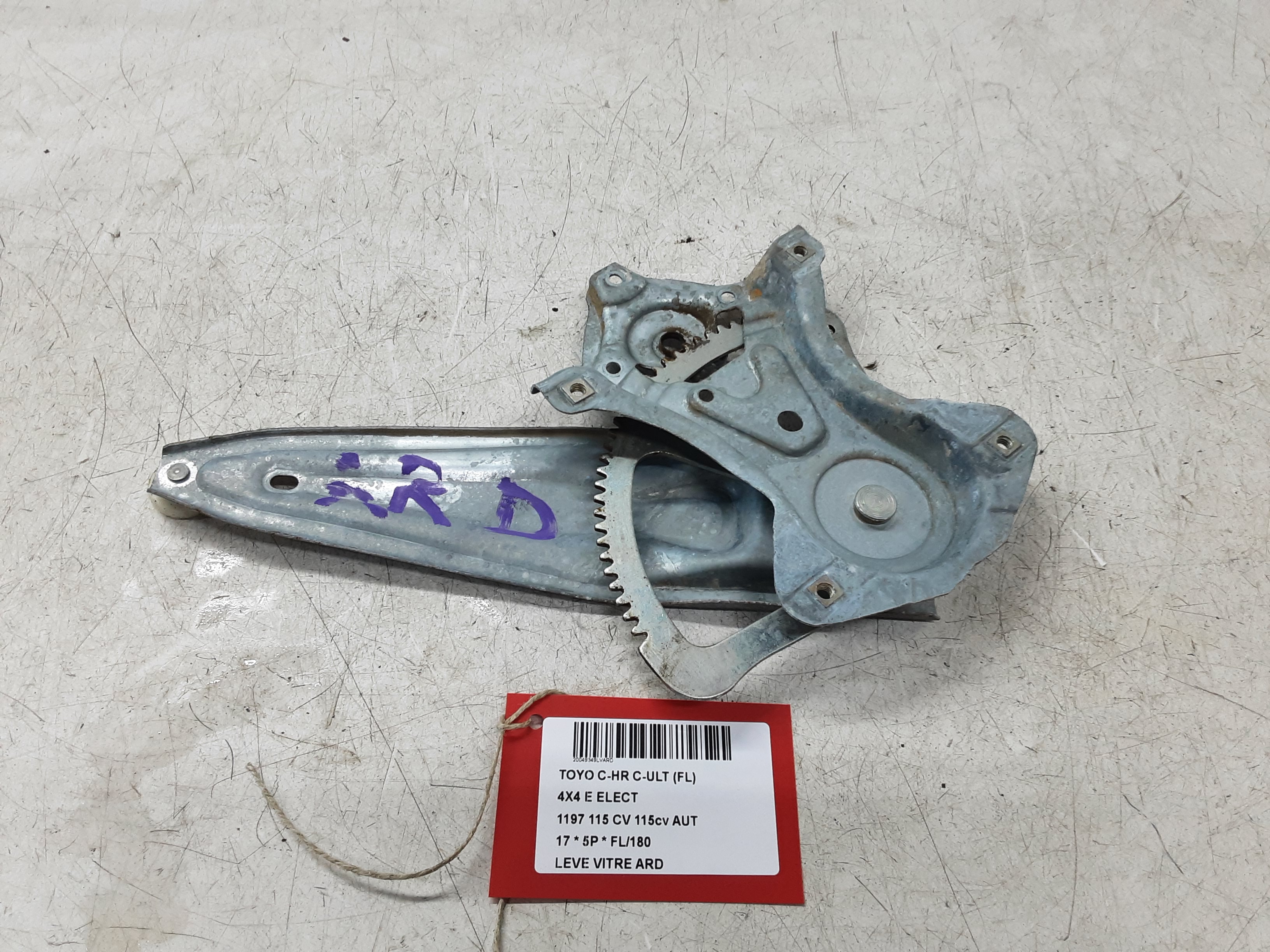 LEVE-VITRE DE PORTE ARRIERE DROITE Toyota C-HR (1) 11/16-10/19