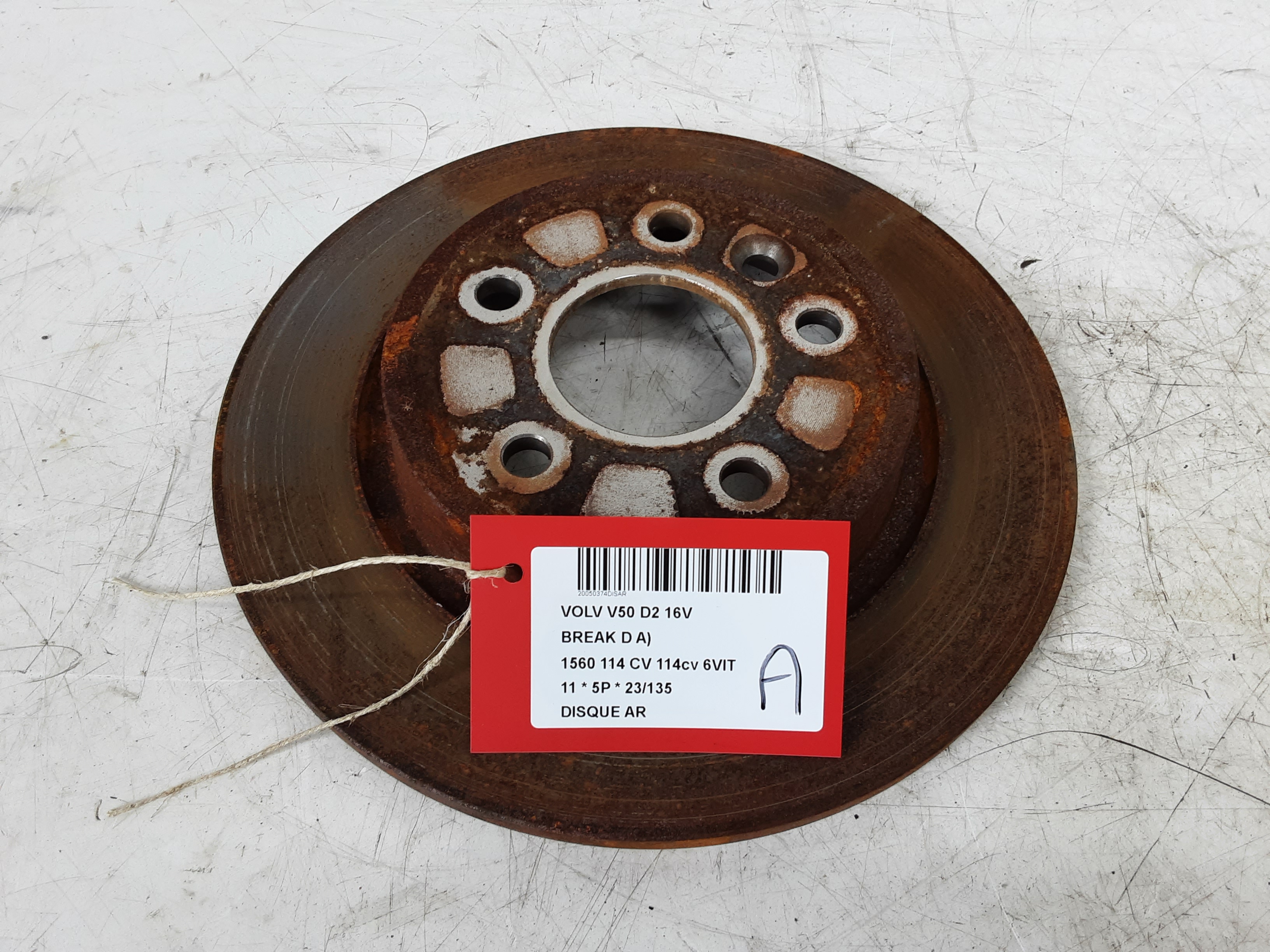 DISQUE ARRIERE Volvo V50 07 - 12