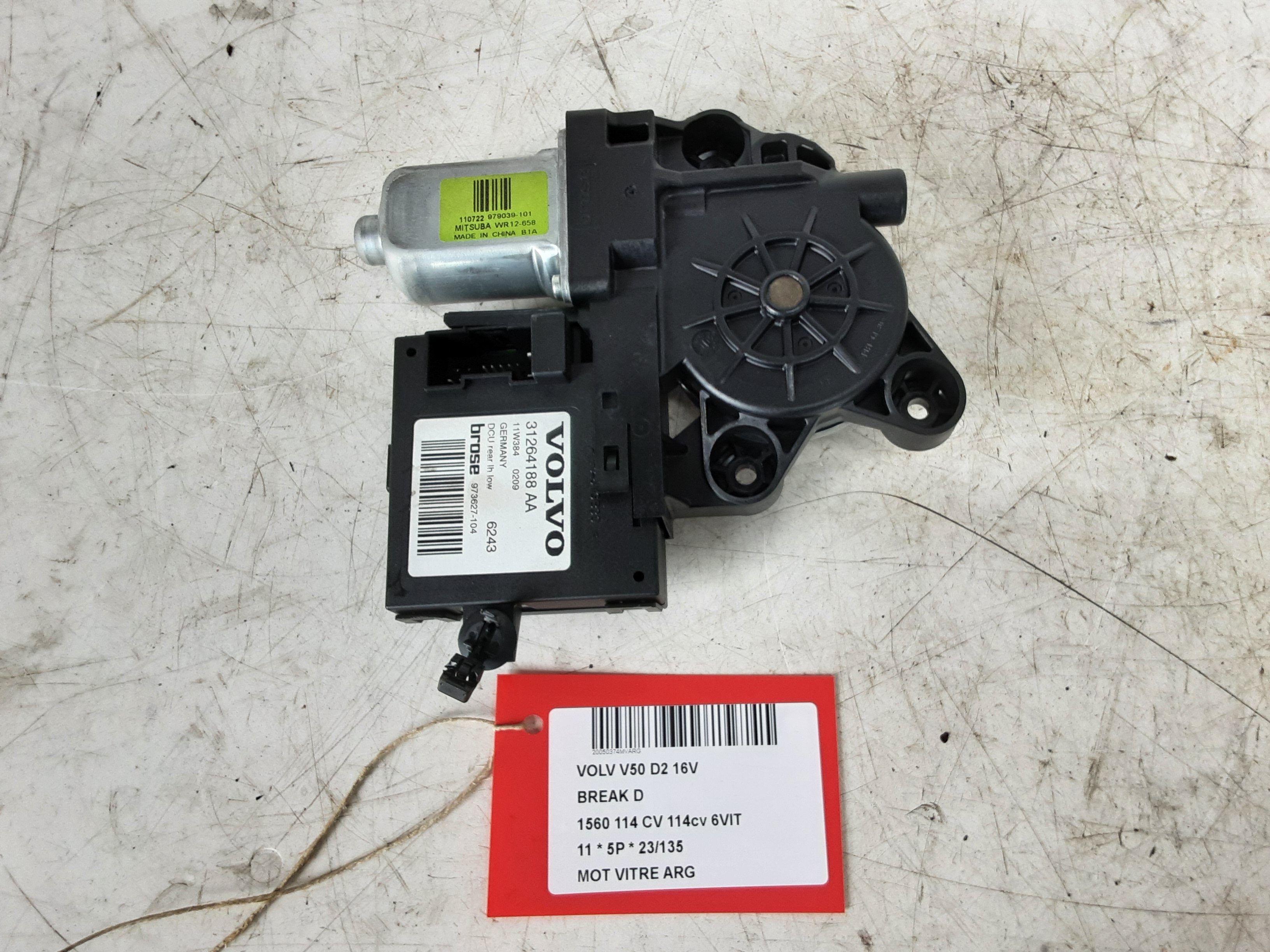 MOTOR RUITMECHANISME ACHTER LINKS Volvo V50 07 - 12