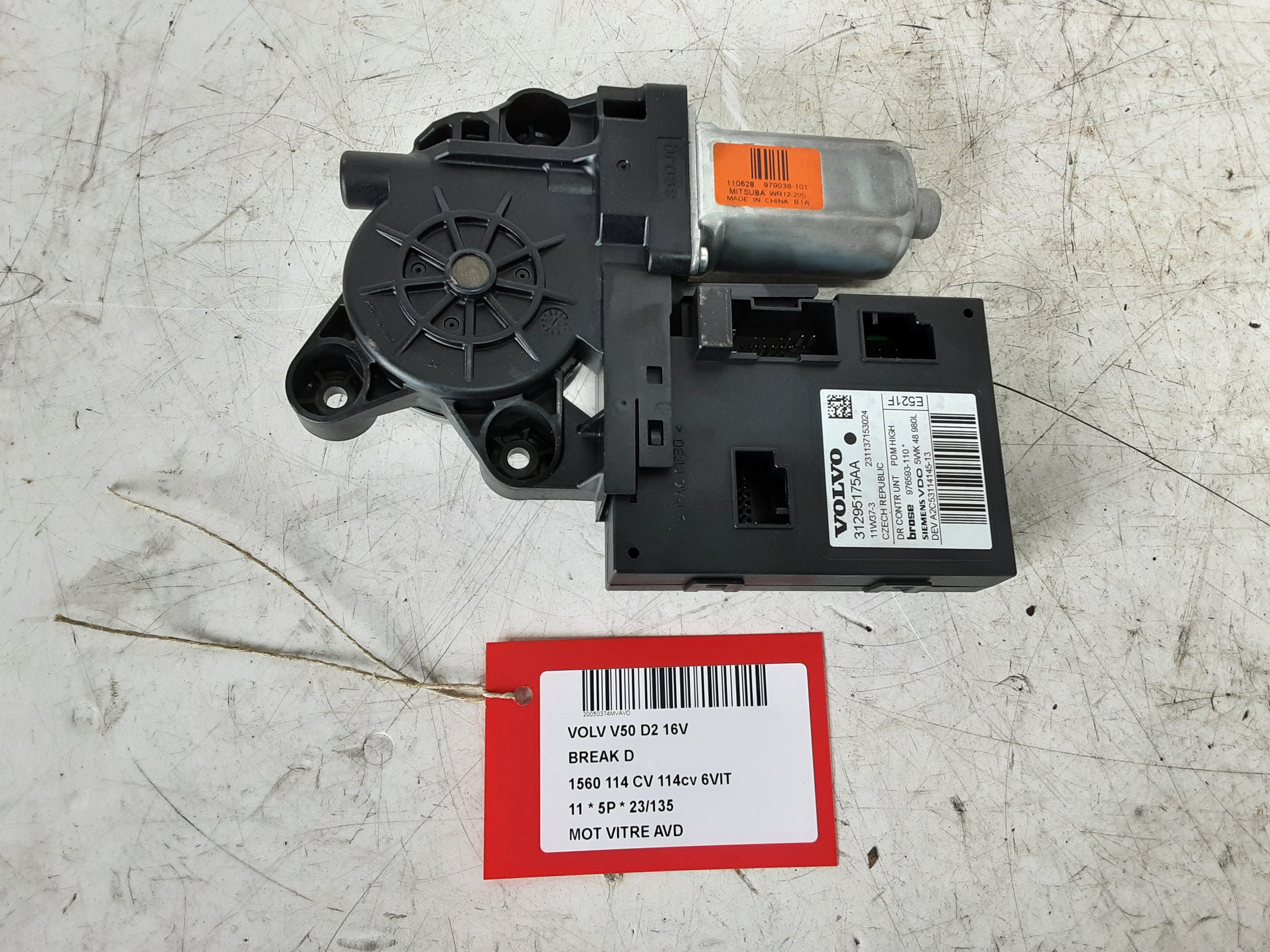 MOTOR RUITMECHANISME VOOR RECHTS Volvo V50 07 - 12