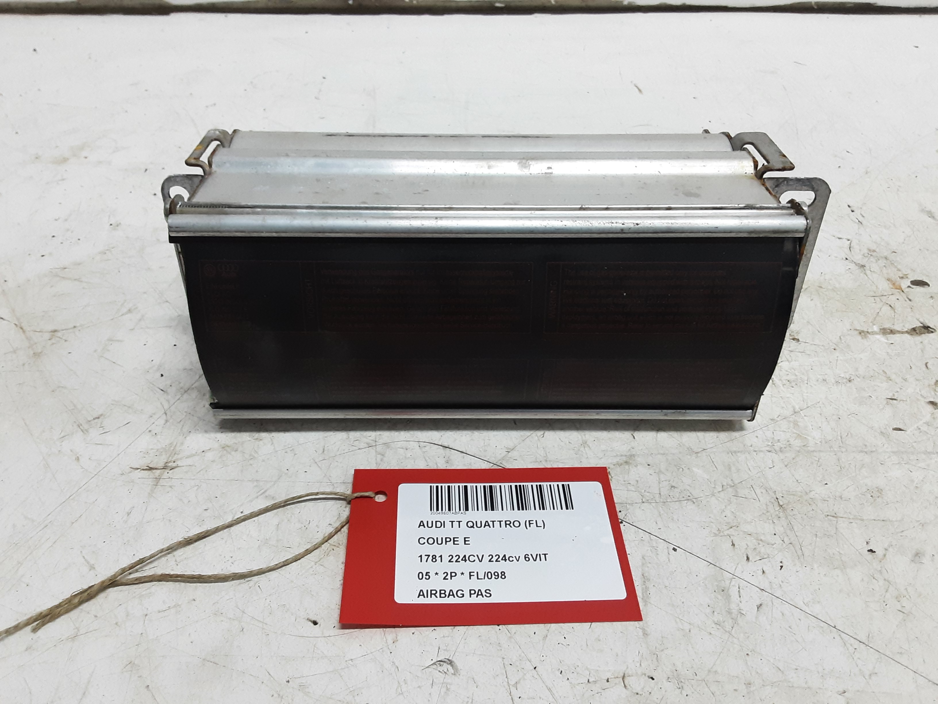 AIRBAG PASSAGIER Audi TT 10/98 - 06
