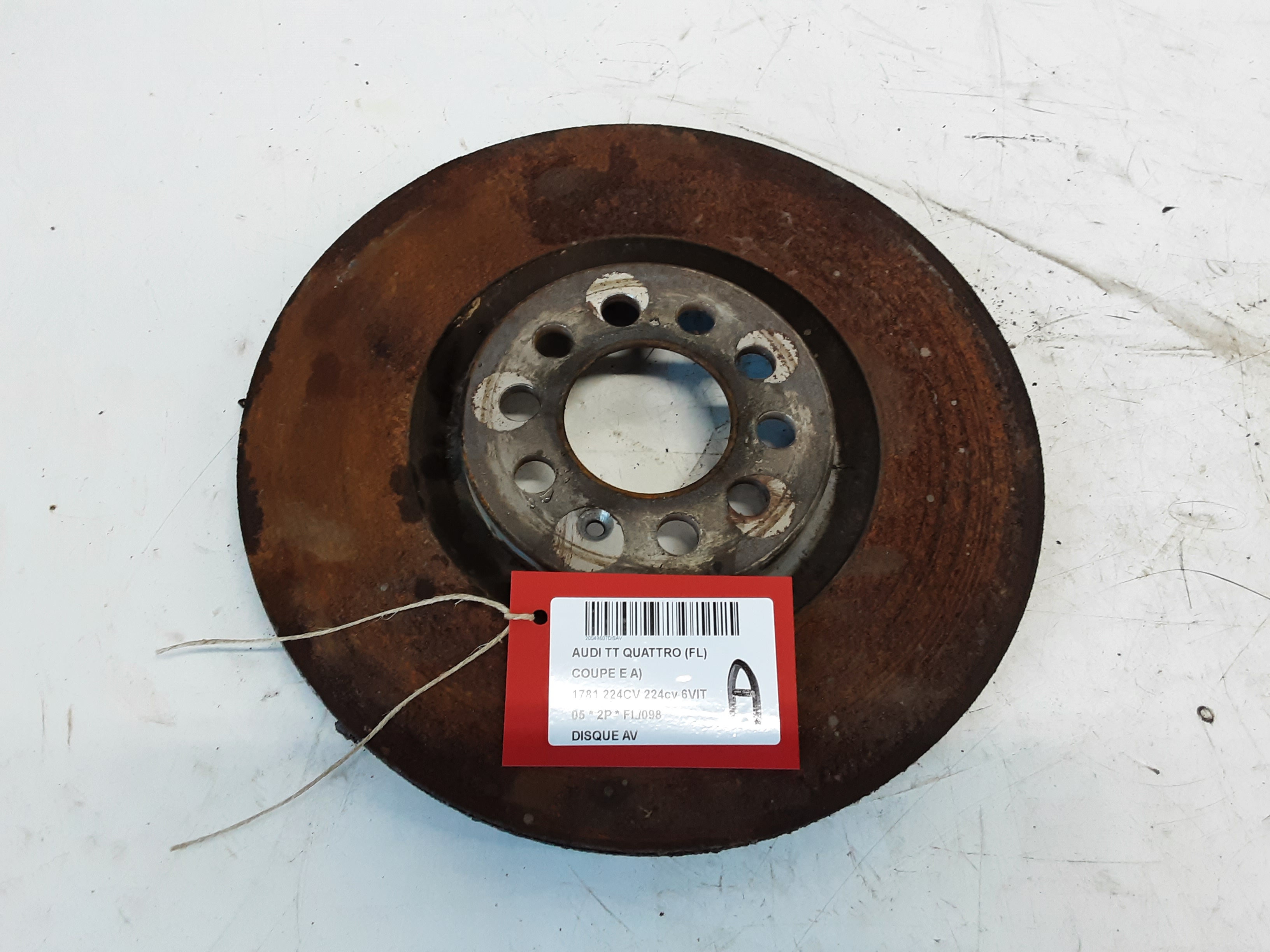 REMSCHIJF VOOR Audi TT 10/98 - 06