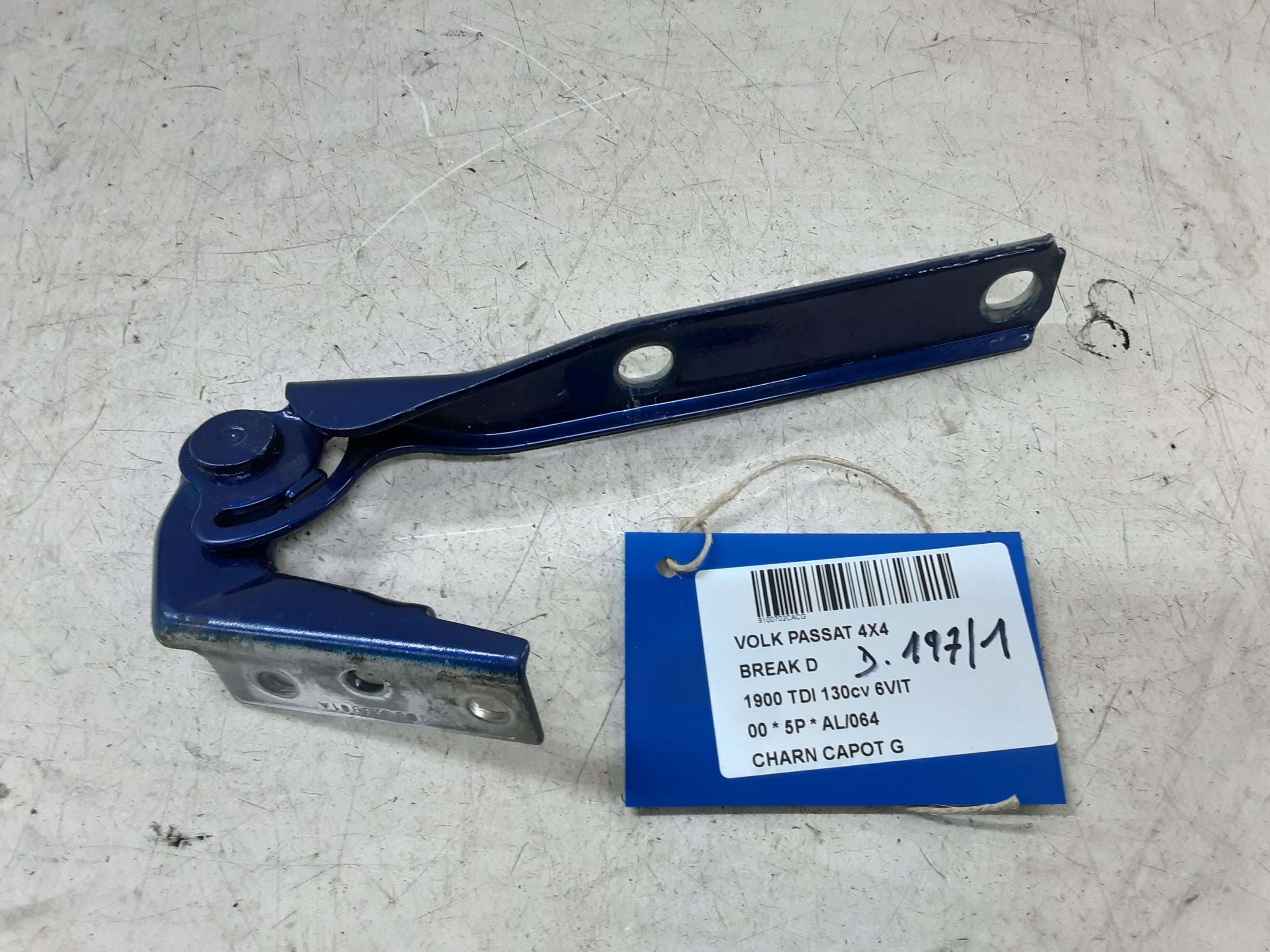 SCHARNIER MOTORKAP LINKS Vw PASSAT 11/96 - 09/00
